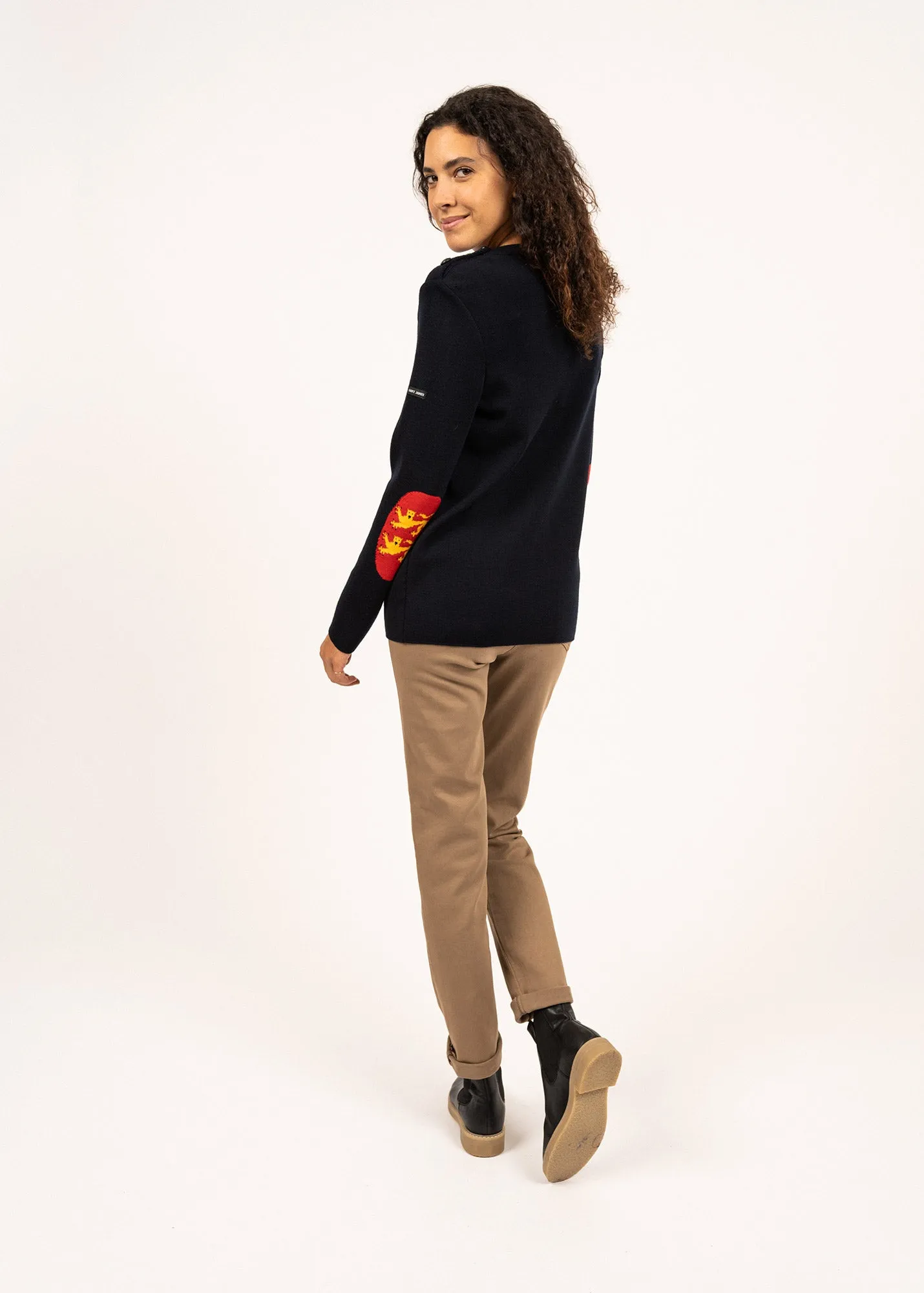 Pull Brganon Normandie - en laine (NAVY/MULTICO)