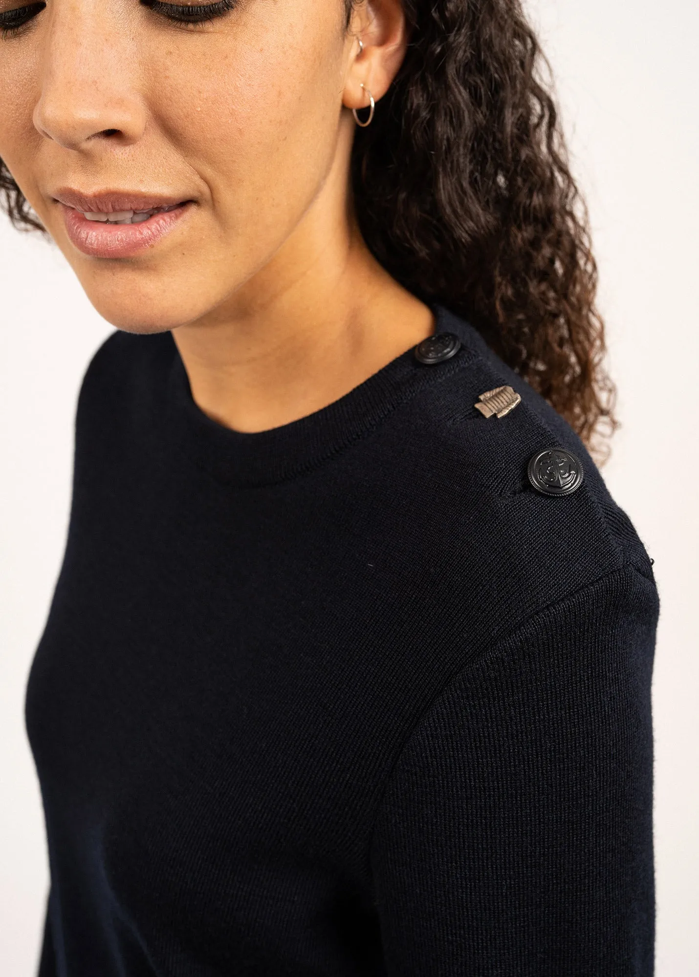 Pull Brganon Normandie - en laine (NAVY/MULTICO)