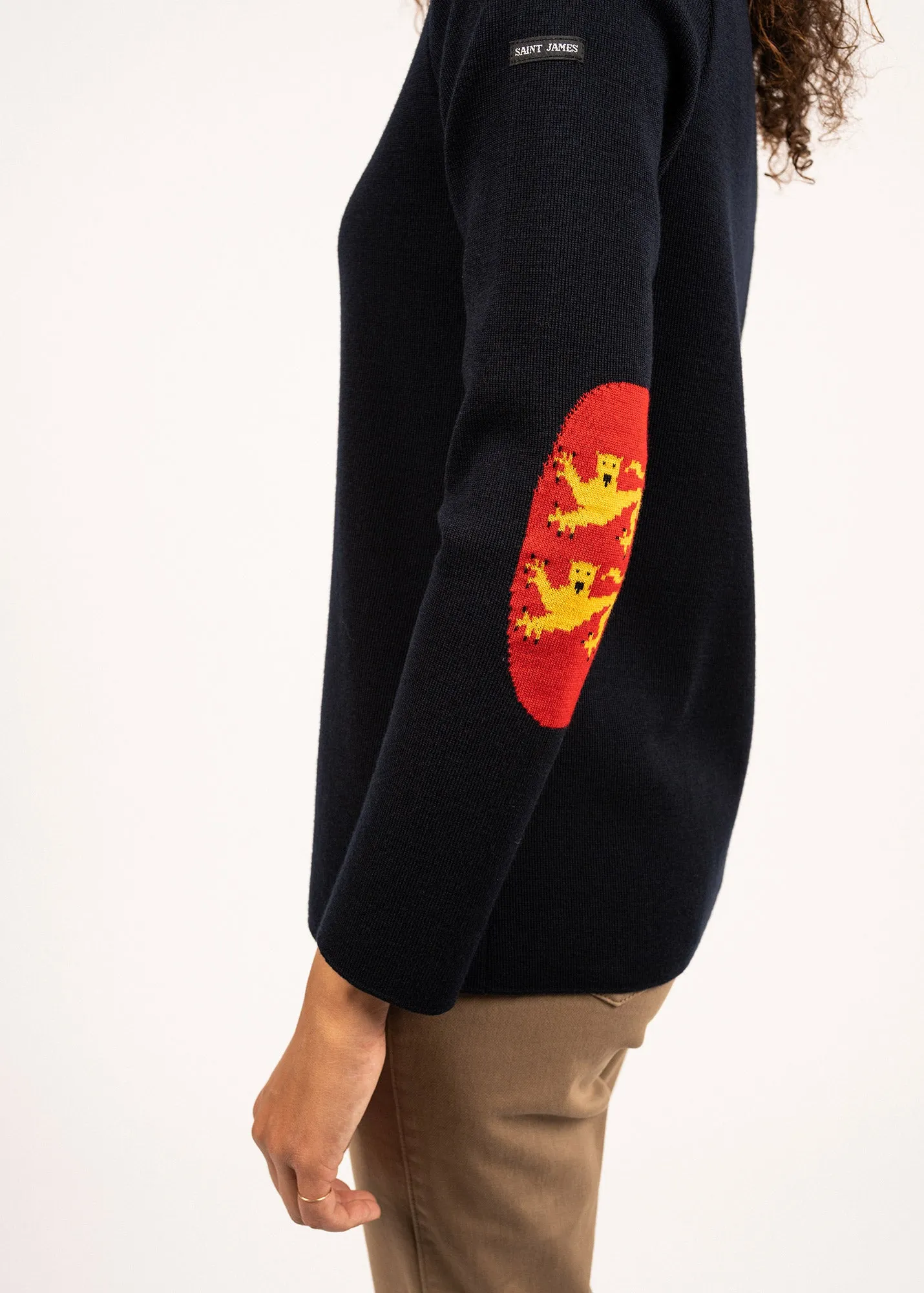 Pull Brganon Normandie - en laine (NAVY/MULTICO)