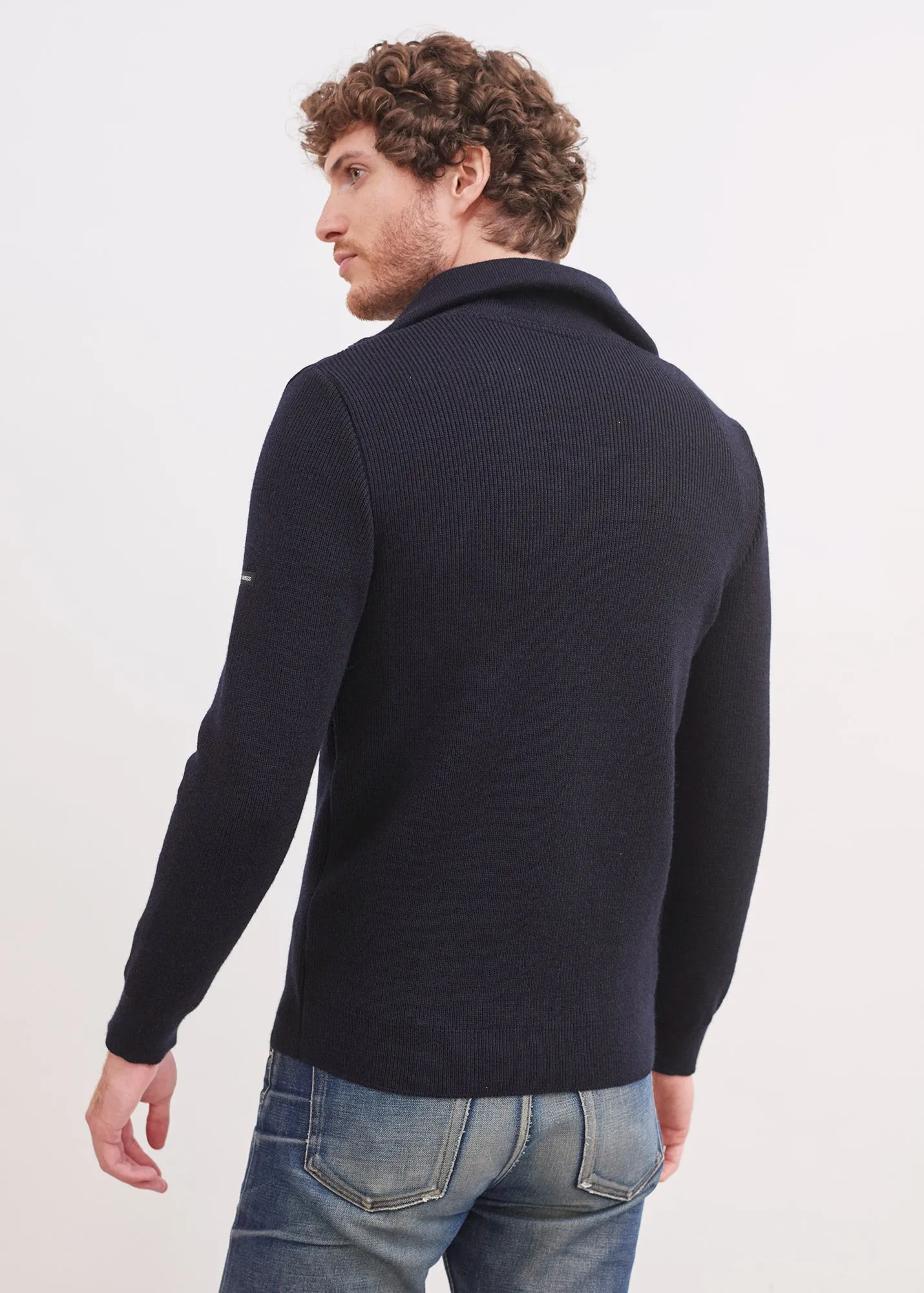 Pull camionneur Cotentin - en laine (NAVY)