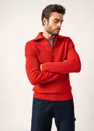 Pull camionneur Cotentin - en laine (ROUGE)