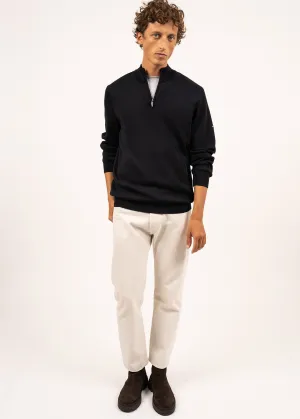 Pull camionneur Crossley - en laine mrinos (NAVY/GRIS)