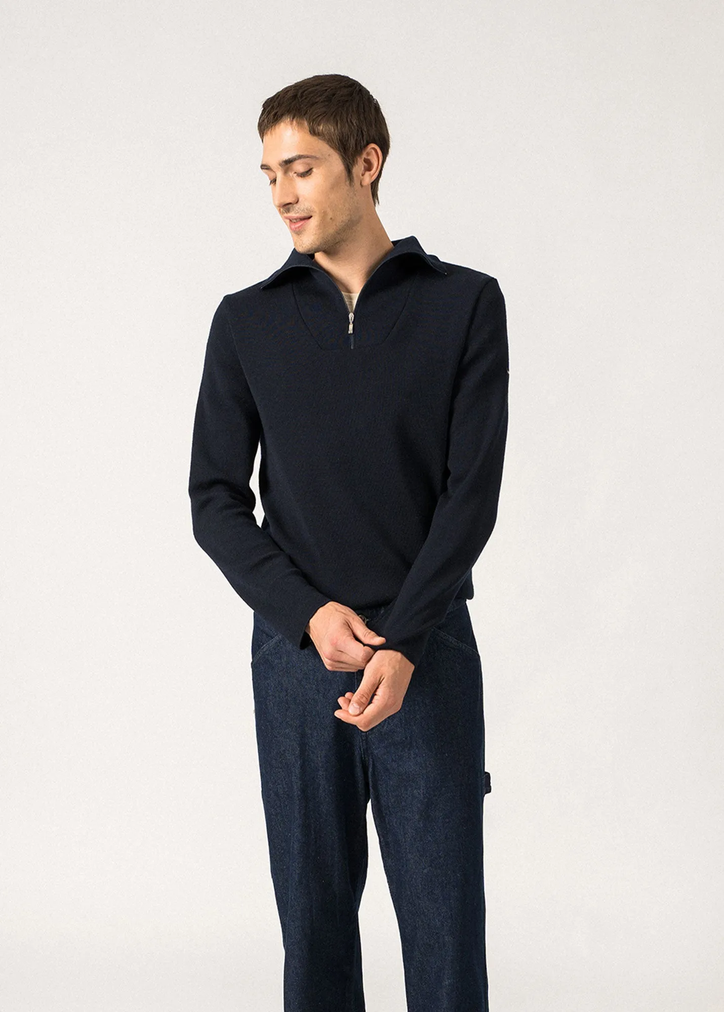 Pull camionneur Passerelle - en laine (NAVY)