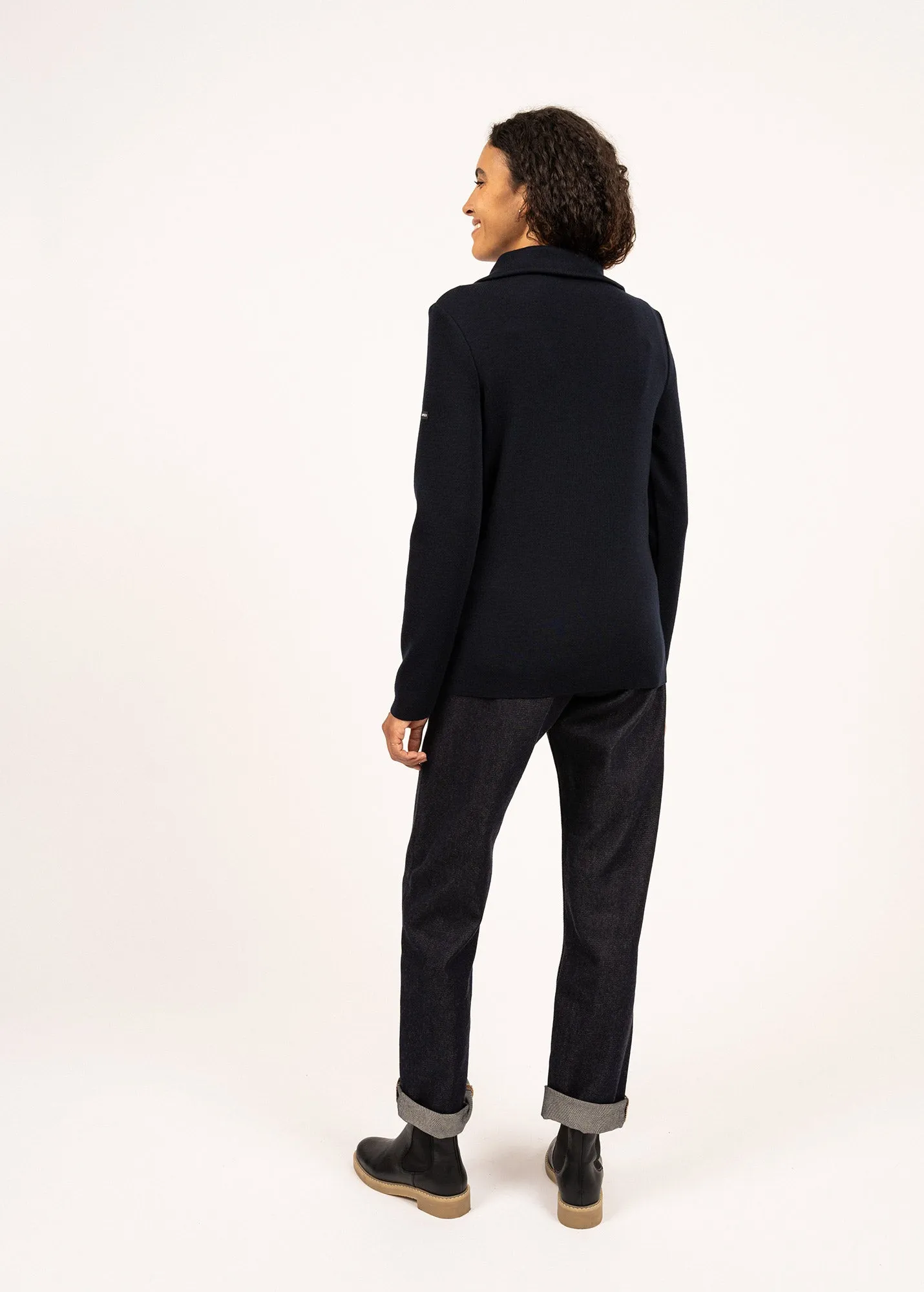 Pull  col camionneur Passerelle - en laine (NAVY)