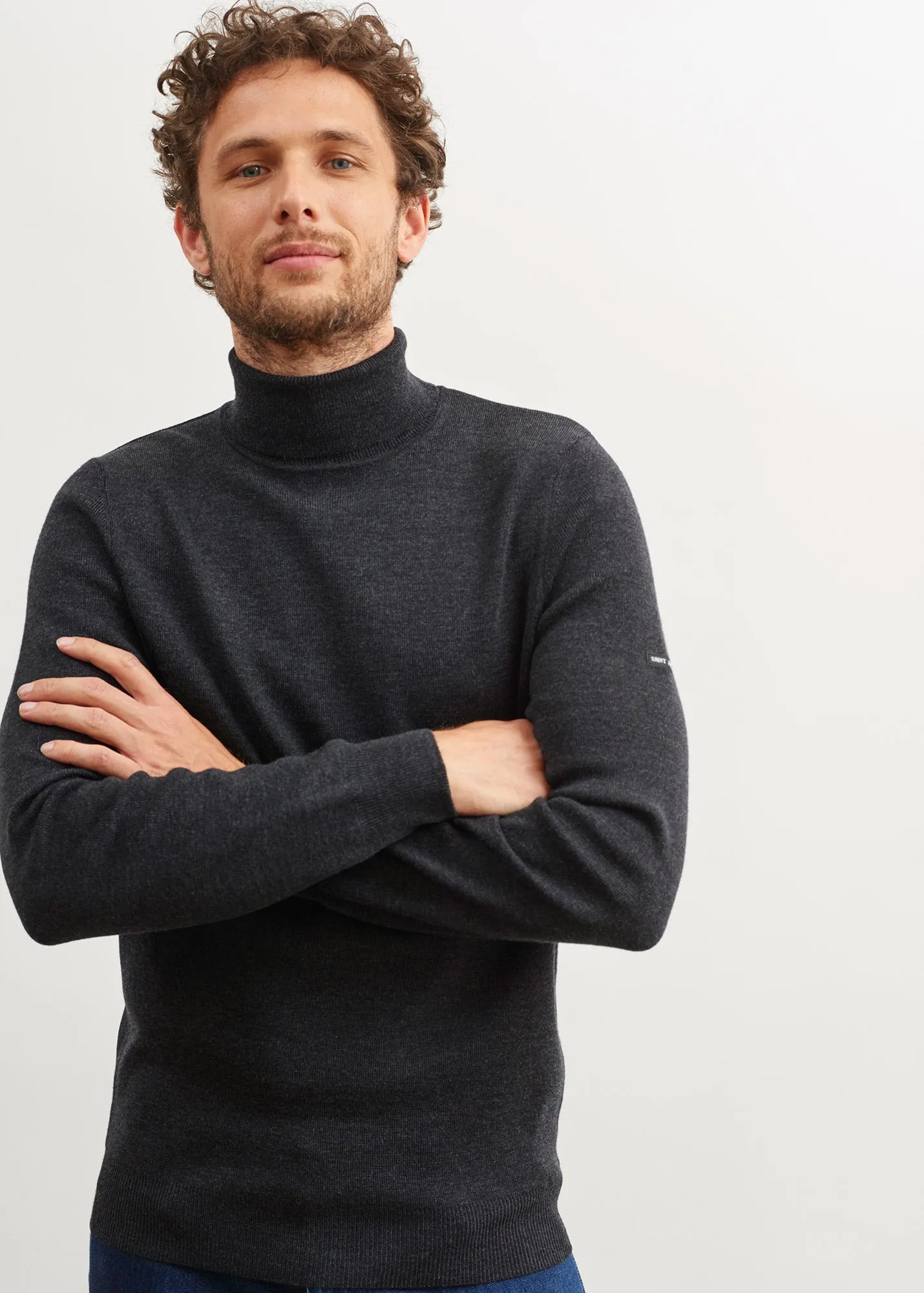 Pull col roul Lery - en laine douce (ANTHRACITE)