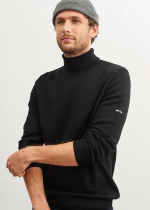 Pull col roul Lery - en laine douce (NOIR)