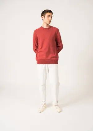 Pull en coton Trevise -  coudires (TERRACOTTA)