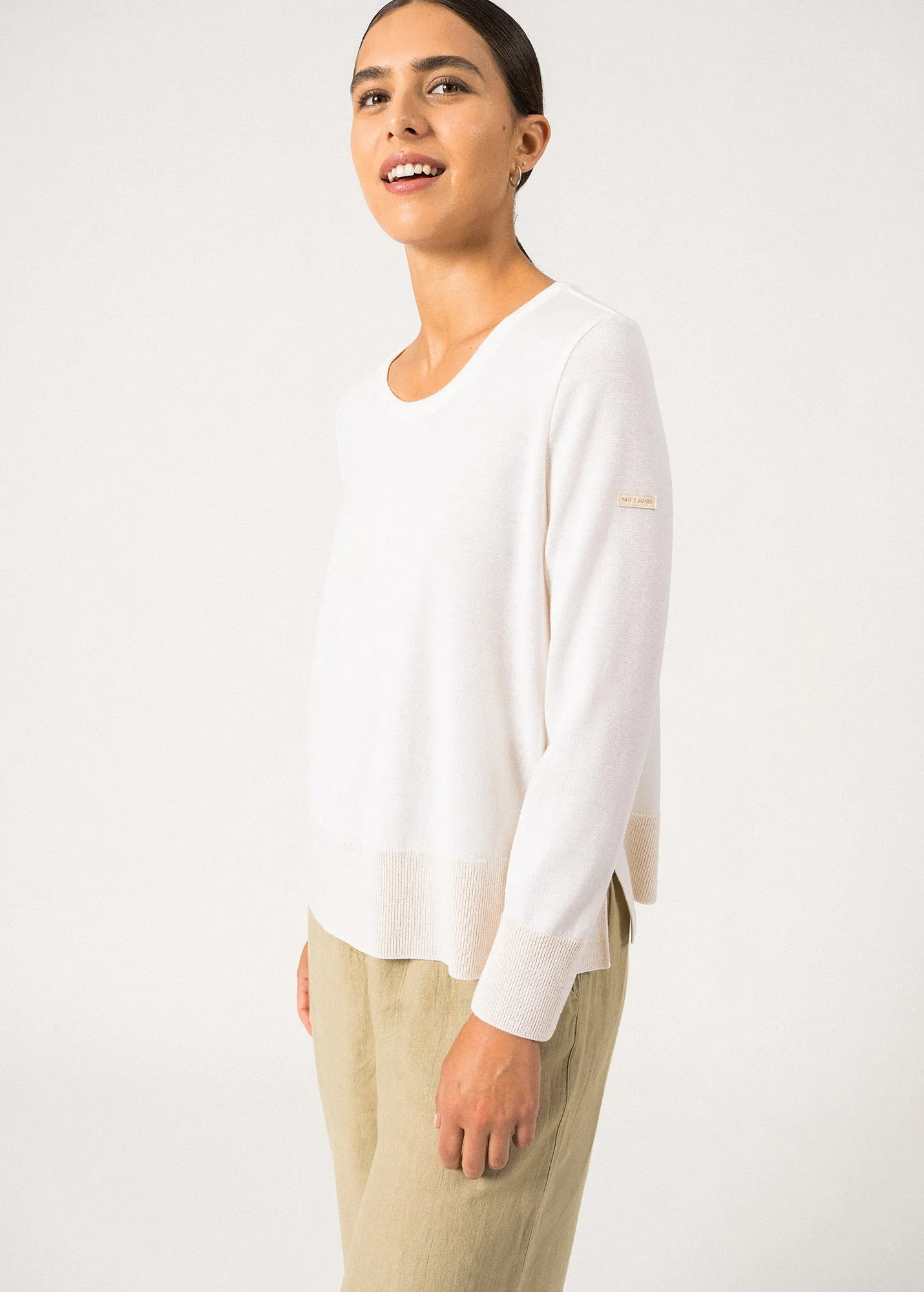 Pull fin Svignac - en laine (ECUME/CHAMPAGNE)