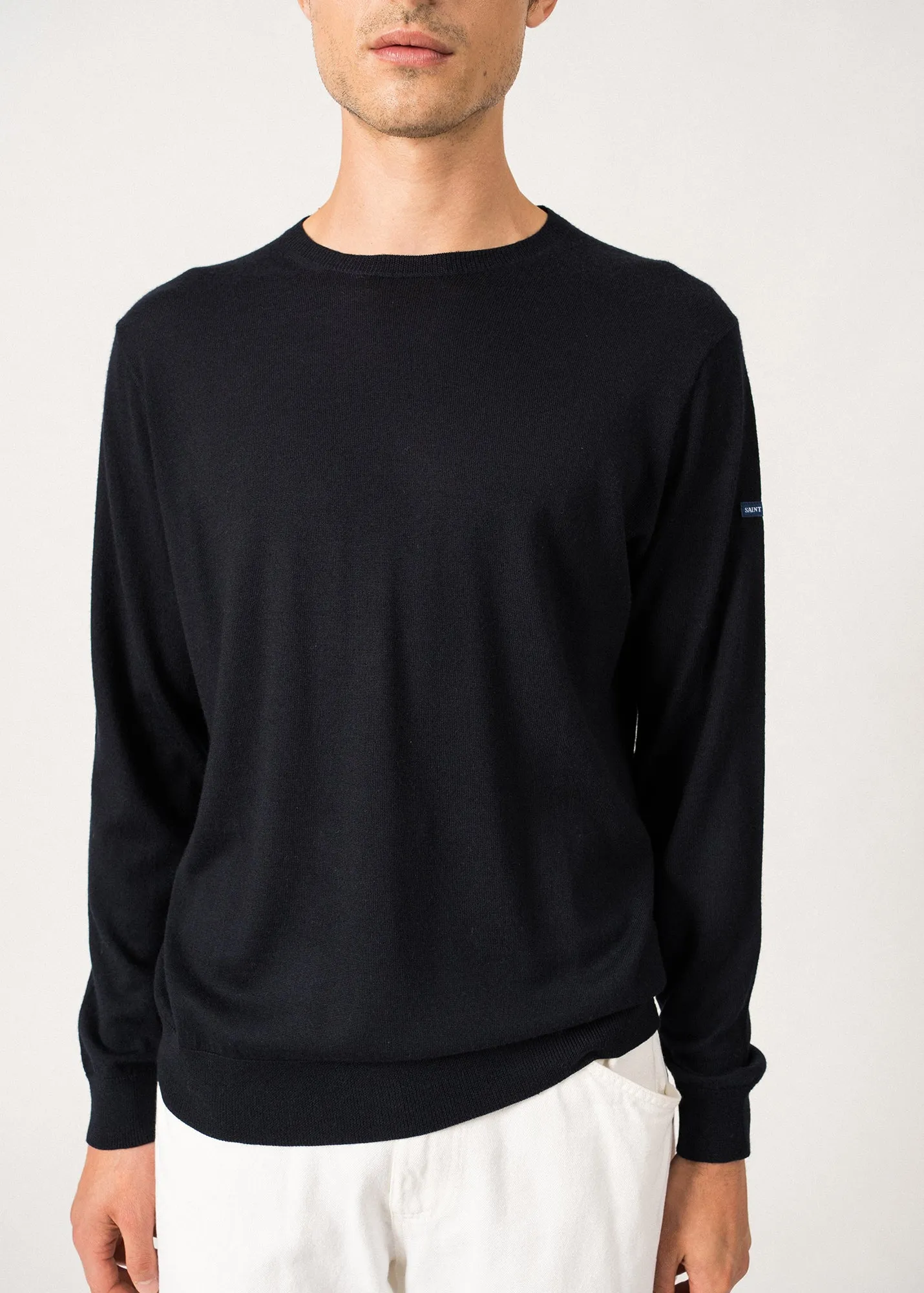 Pull fin Trieste - en laine (NAVY)