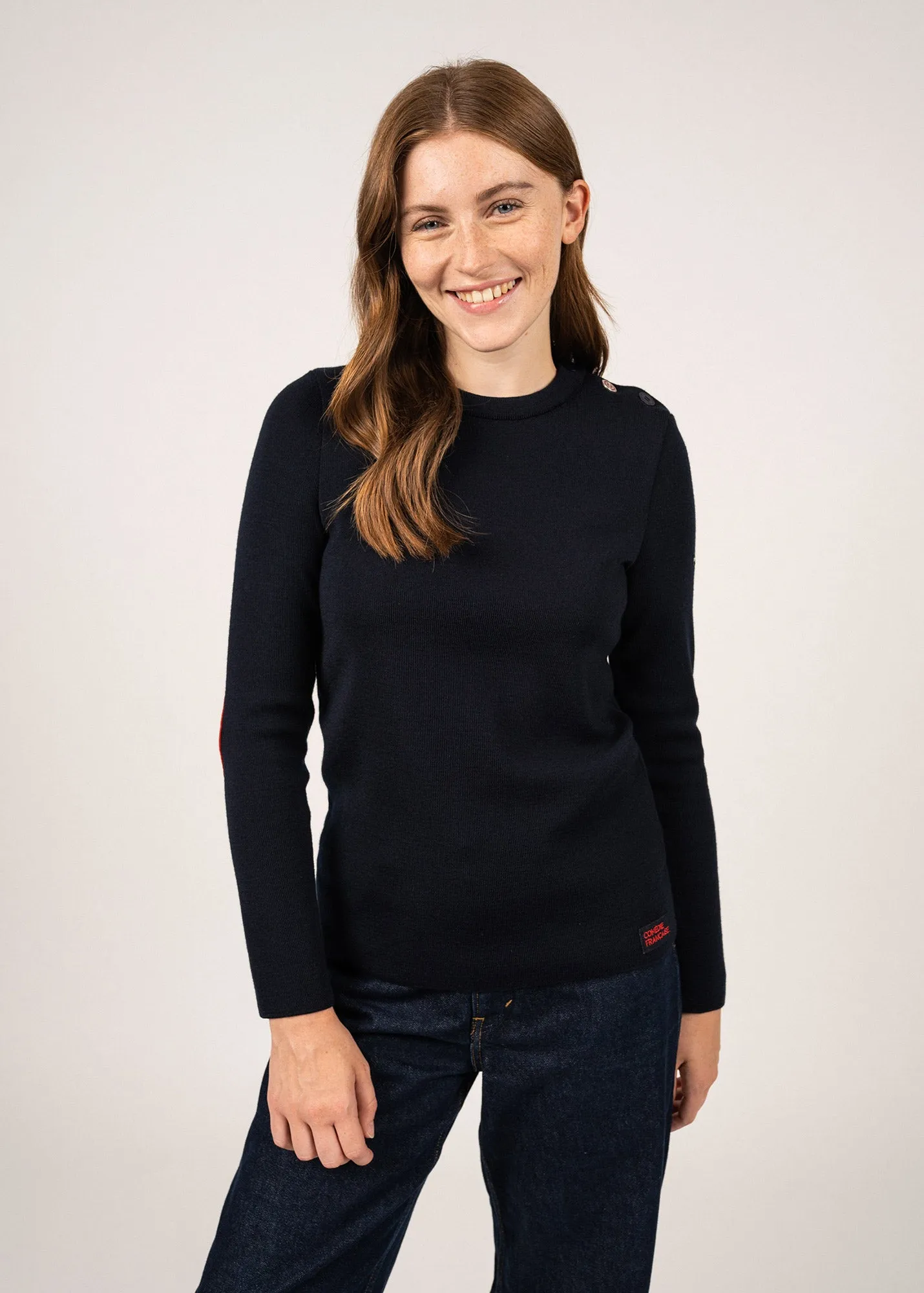 Pull marin Brganon  coudires - SAINT JAMES x Comdie Franaise (NAVY)