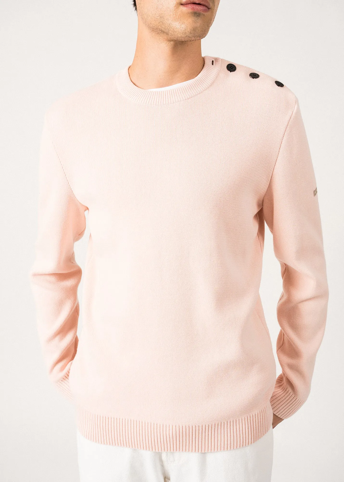 Pull marin Cancale - en coton (POUDRE)