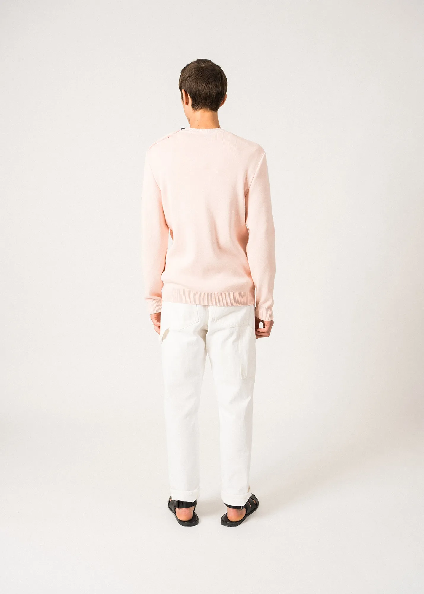 Pull marin Cancale - en coton (POUDRE)