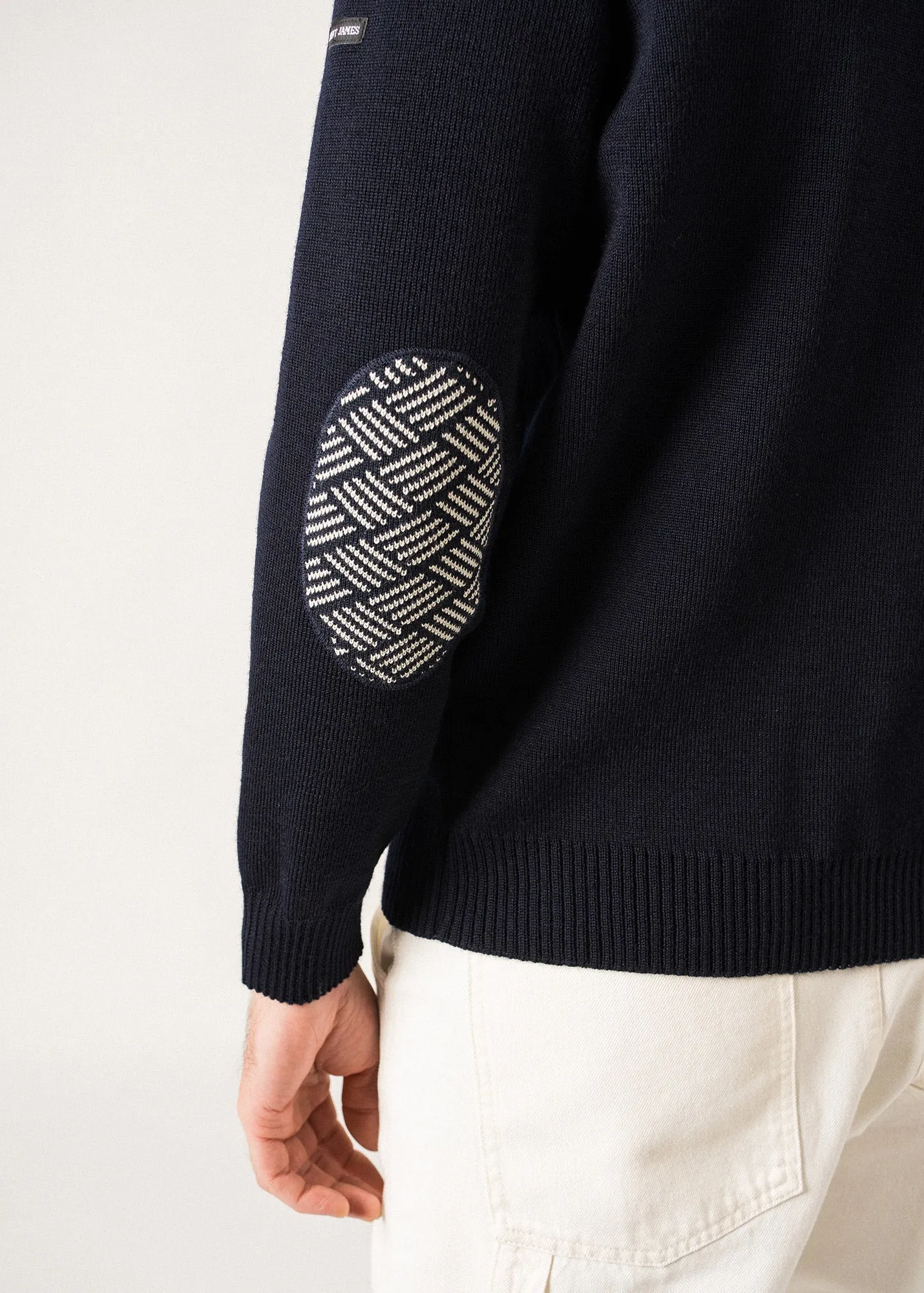 Pull marin Cancale Equipage -  coudires (MARINE/ECRU)