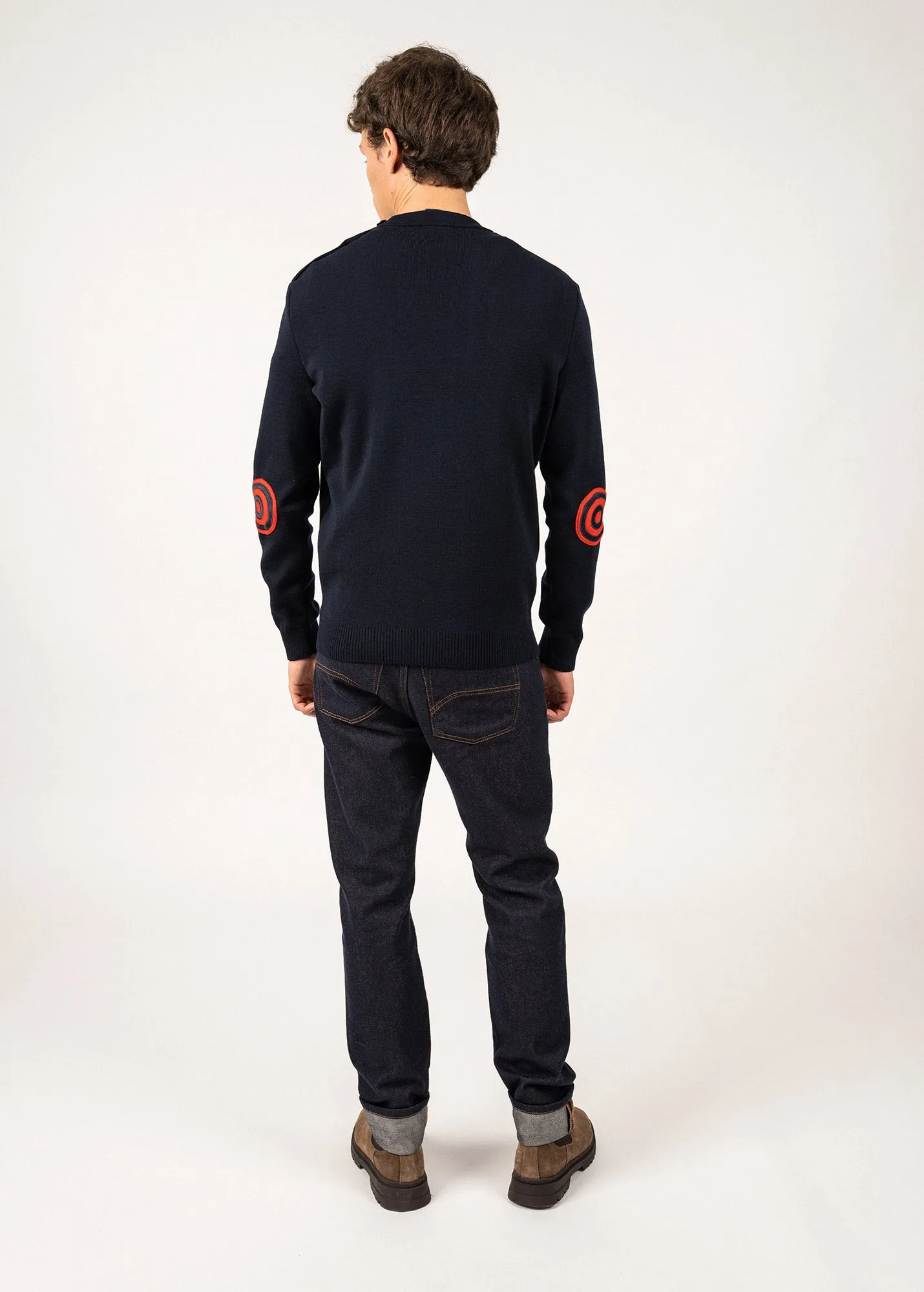 Pull marin confort  coudires - SAINT JAMES x Comdie Franaise (NAVY/MULTICO)