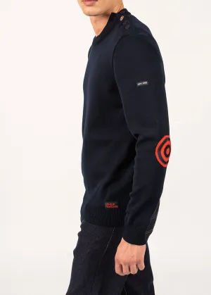 Pull marin confort  coudires - SAINT JAMES x Comdie Franaise (NAVY/MULTICO)