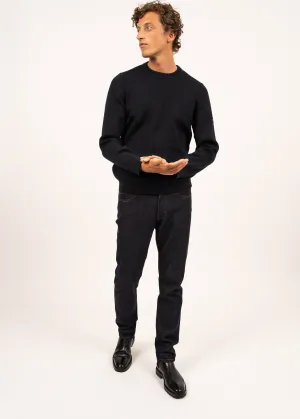 Pull marin Locronan - en laine (NAVY)