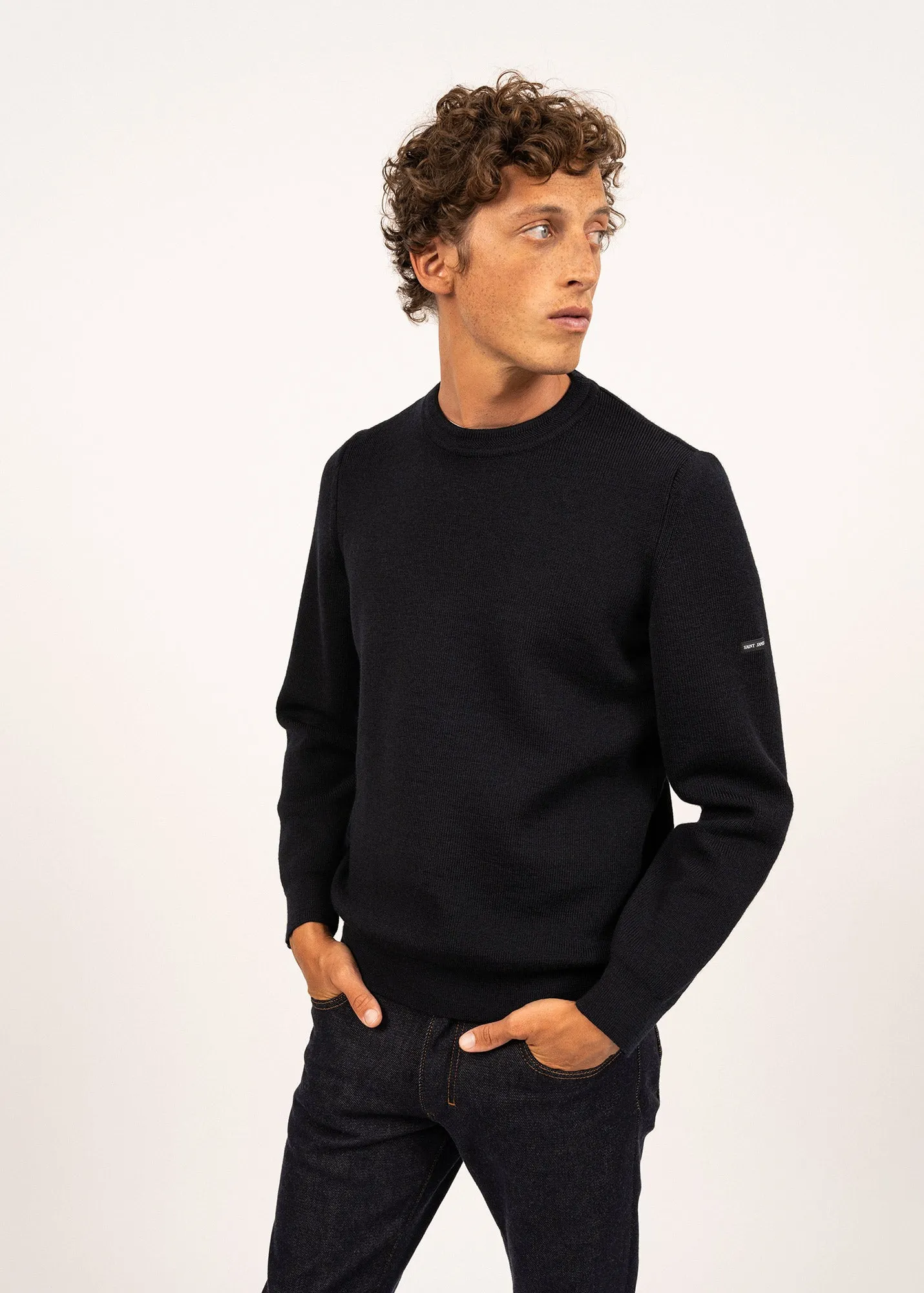 Pull marin Locronan - en laine (NAVY)