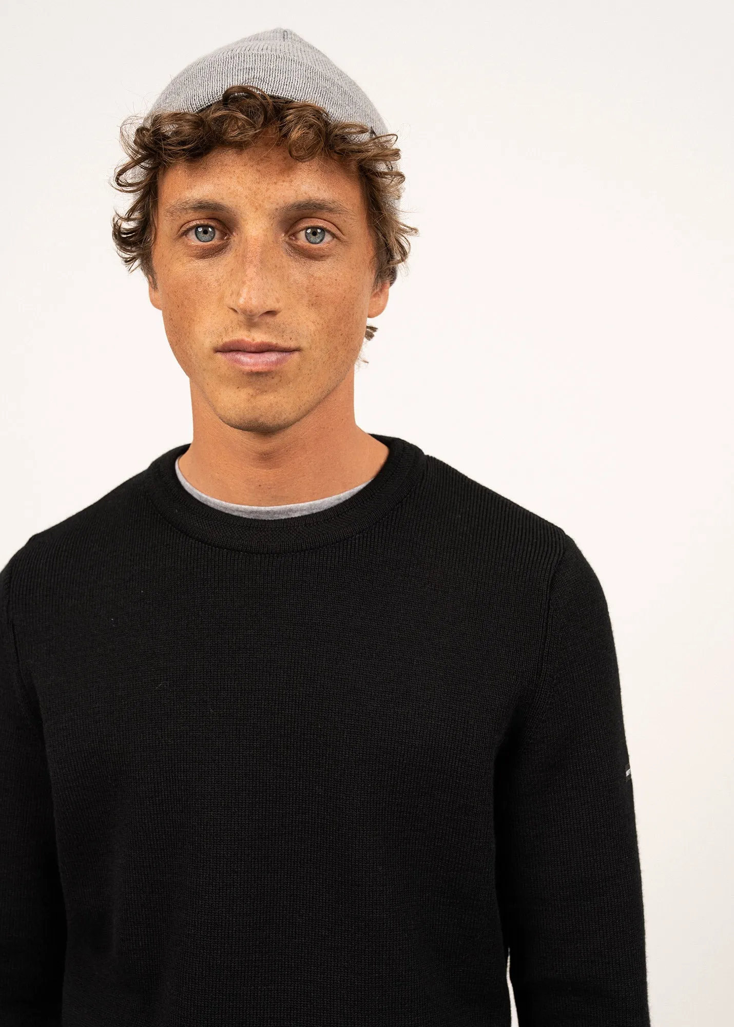 Pull marin Locronan - en laine (NOIR)