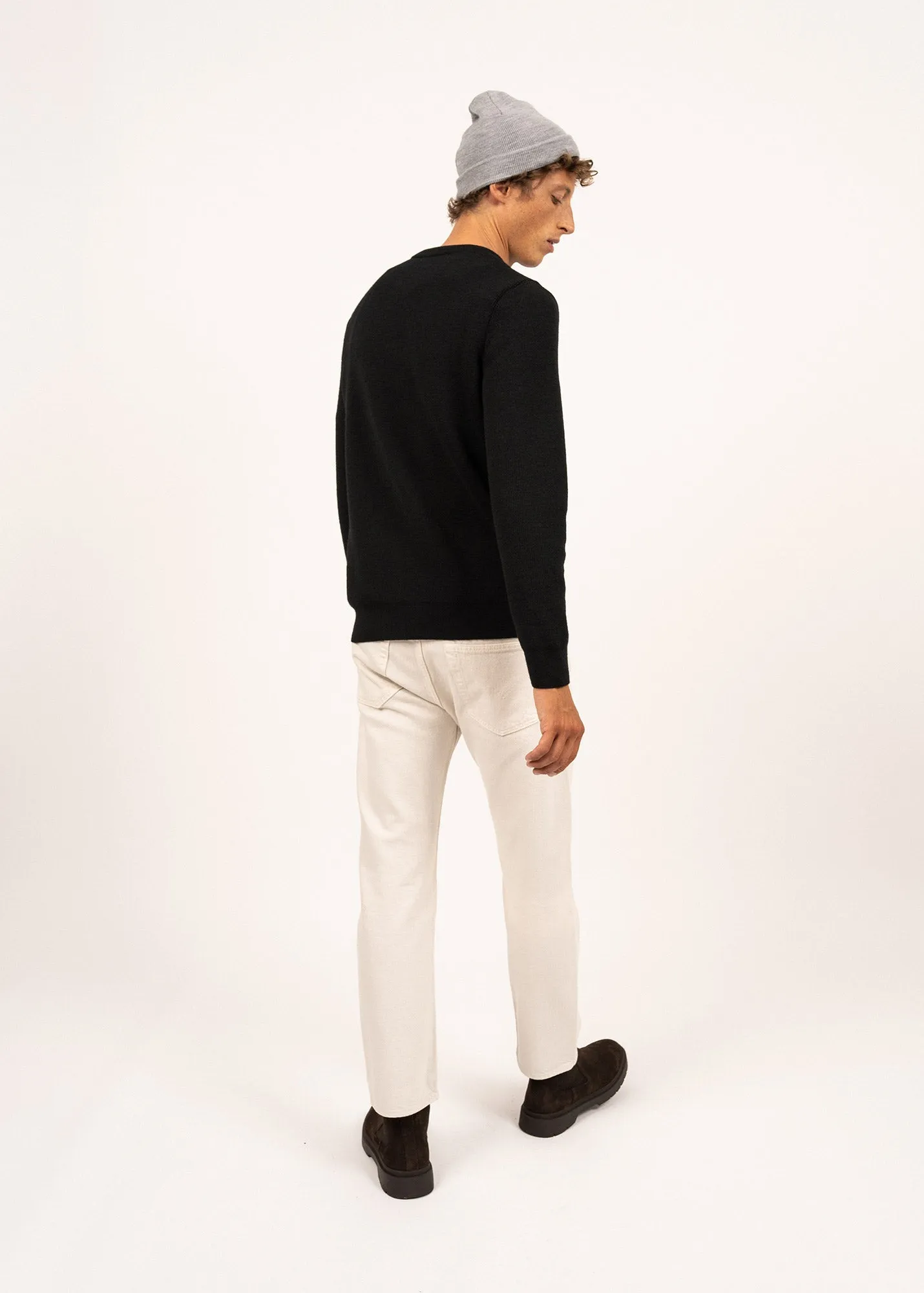 Pull marin Locronan - en laine (NOIR)