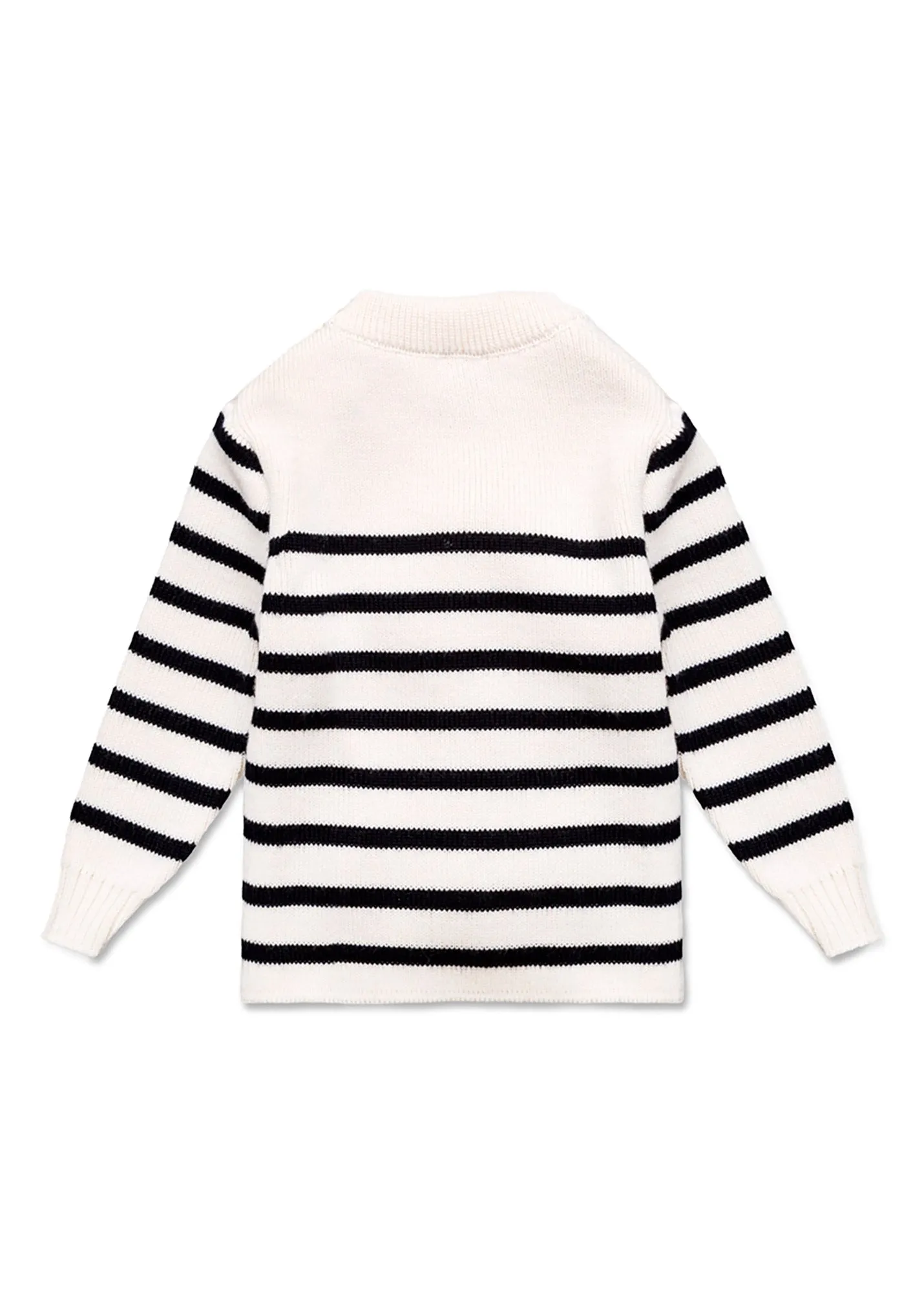 Pull marin ray bb Moussaillon - en laine mlange (ECUME/NAVY)