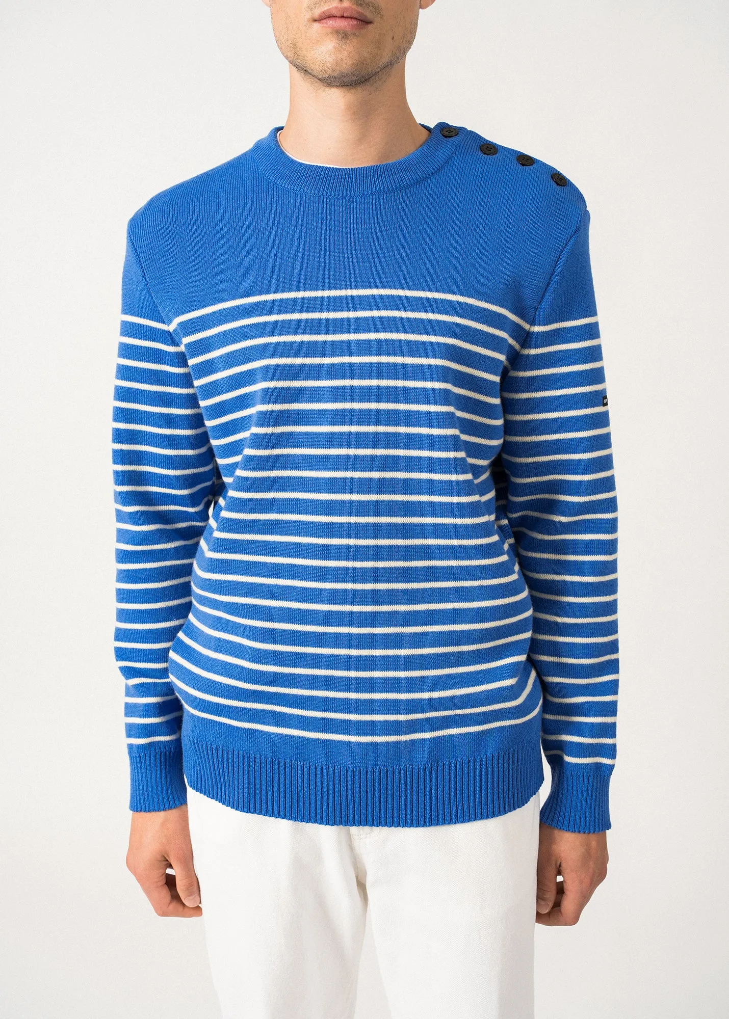 Pull marin ray Binic - coupe confort (MER/ECRU)