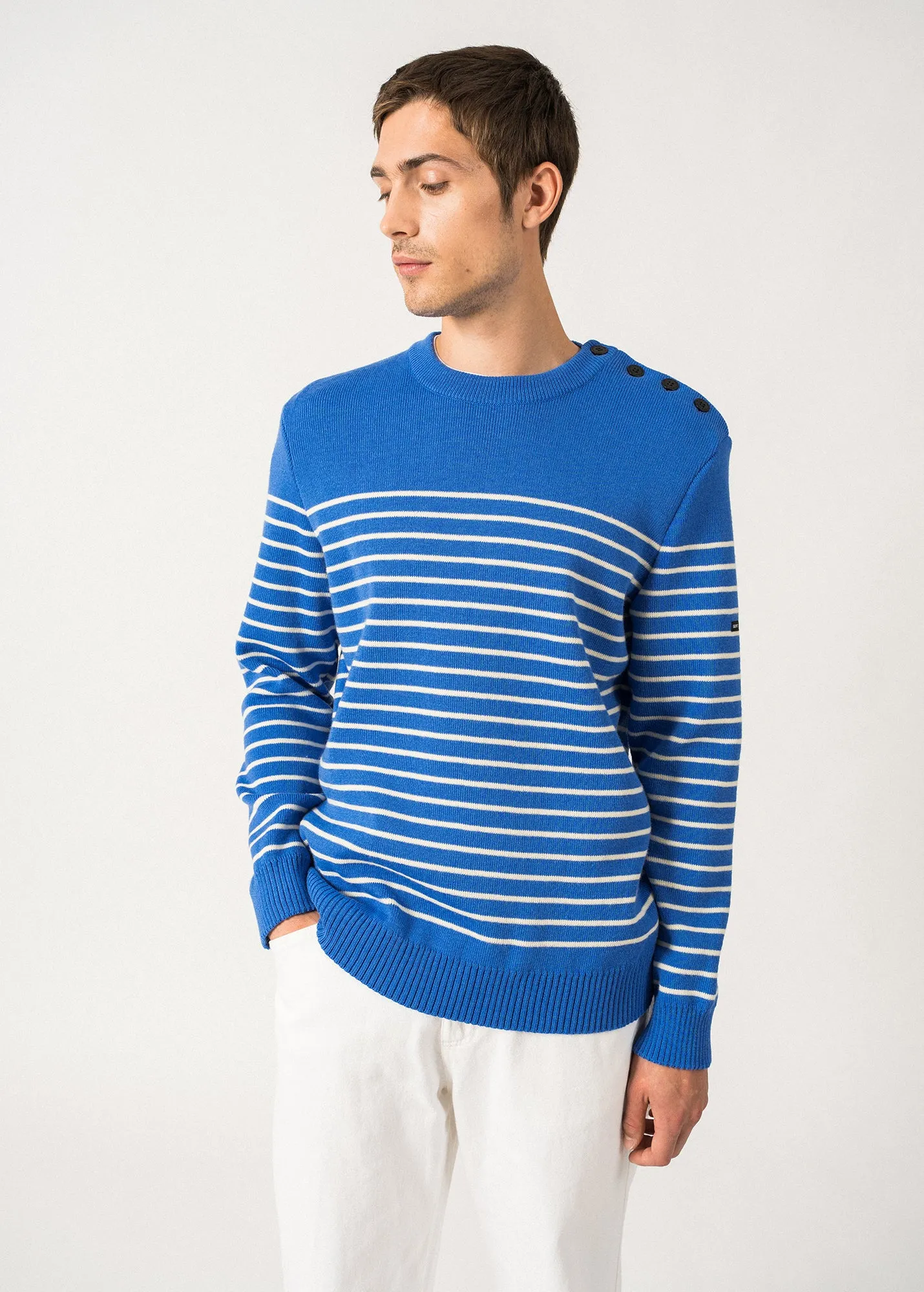 Pull marin ray Binic - coupe confort (MER/ECRU)