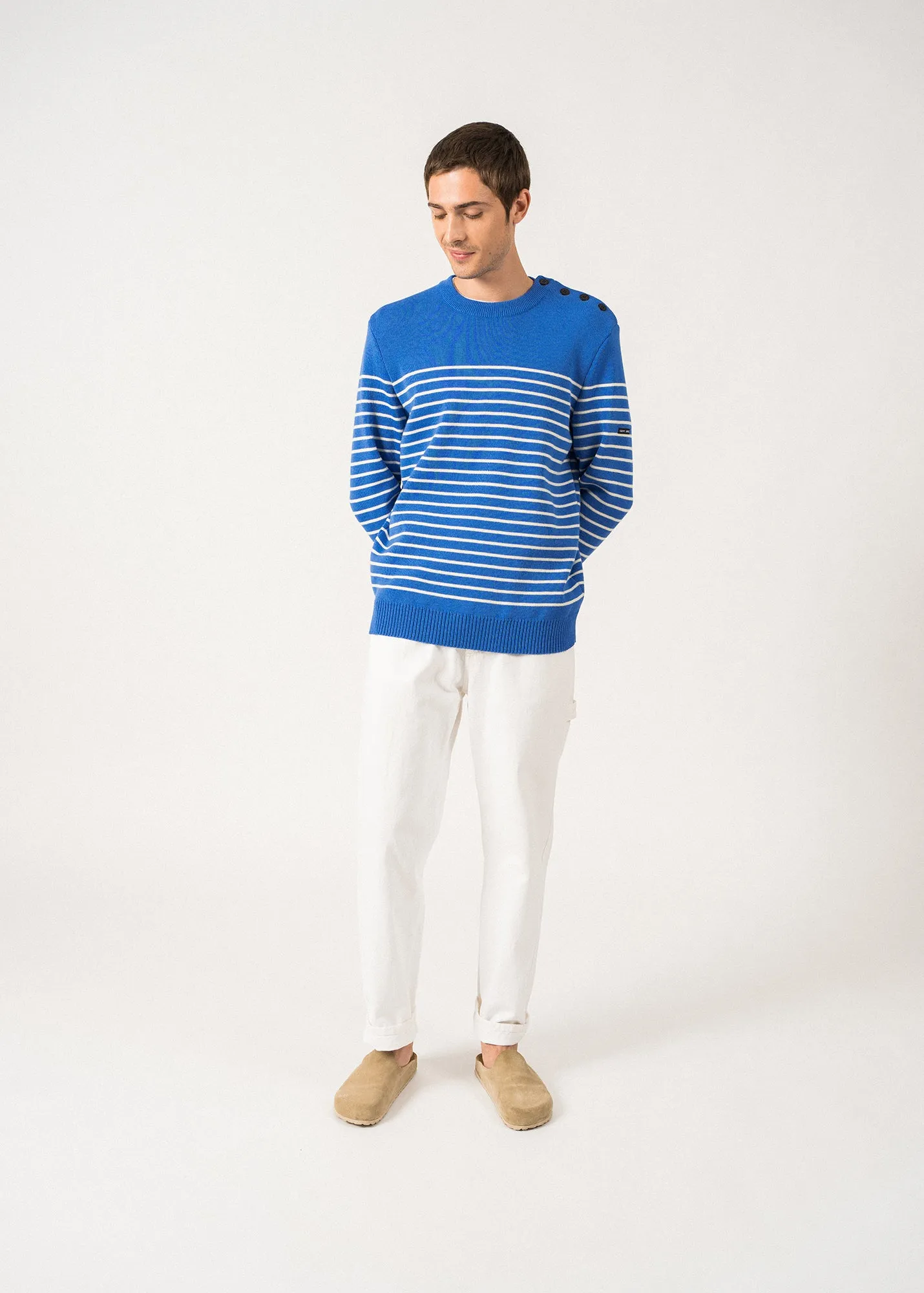 Pull marin ray Binic - coupe confort (MER/ECRU)