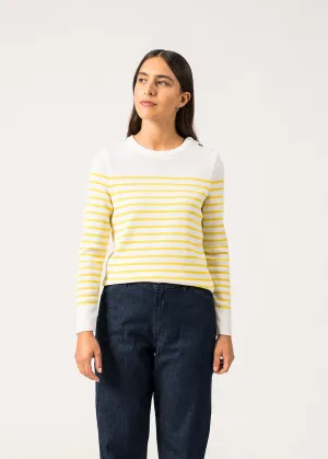Pull marin ray Breganon - en laine (BLANC/ACIDULE)