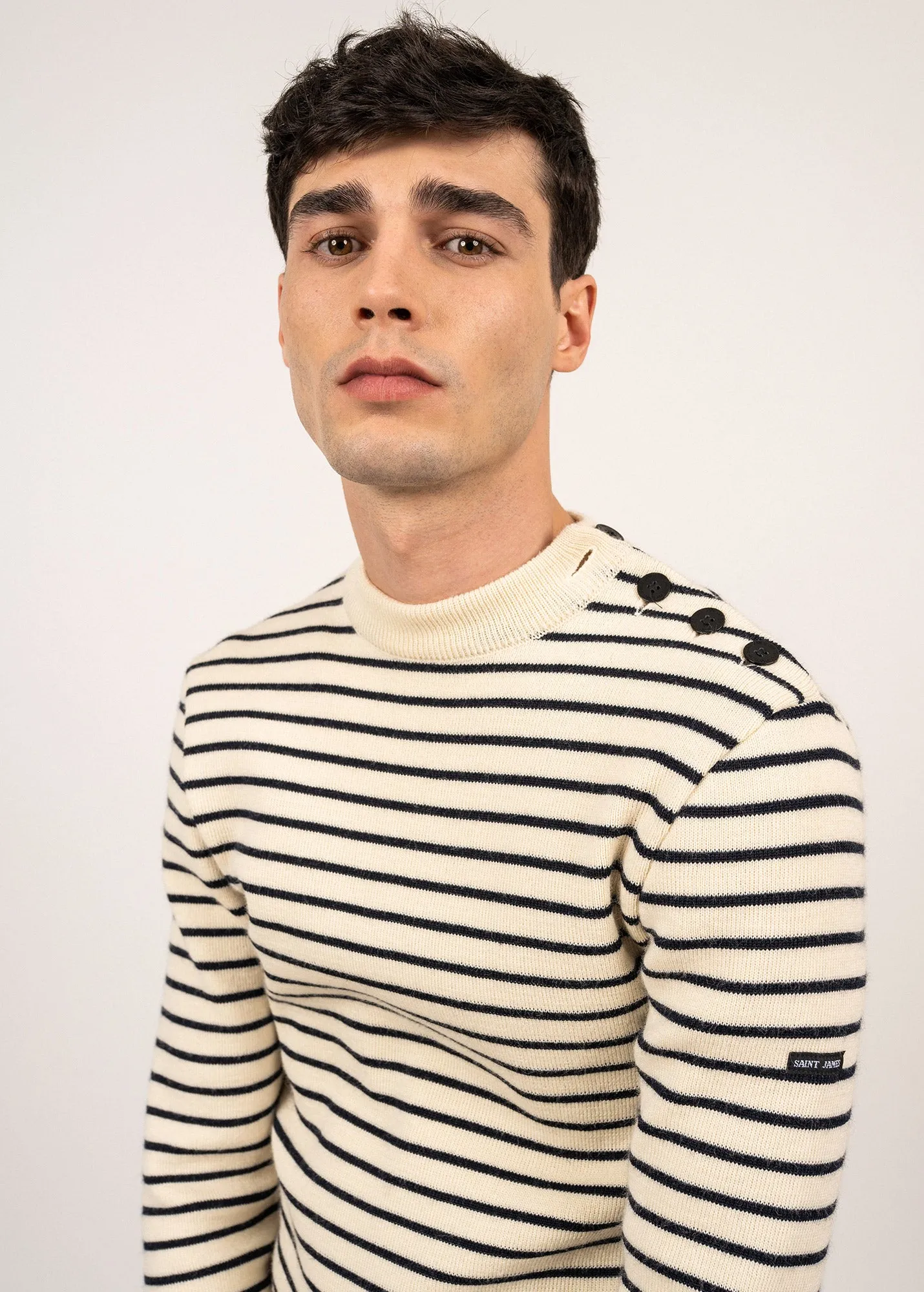 Pull marin ray Matelot - coupe ajuste (ECRU/MARINE)