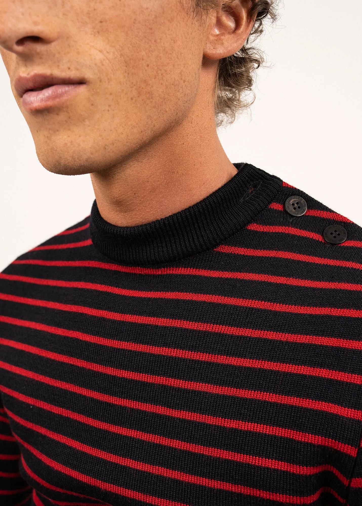 Pull marin ray Matelot - coupe ajuste (NAVY/MEDOC)