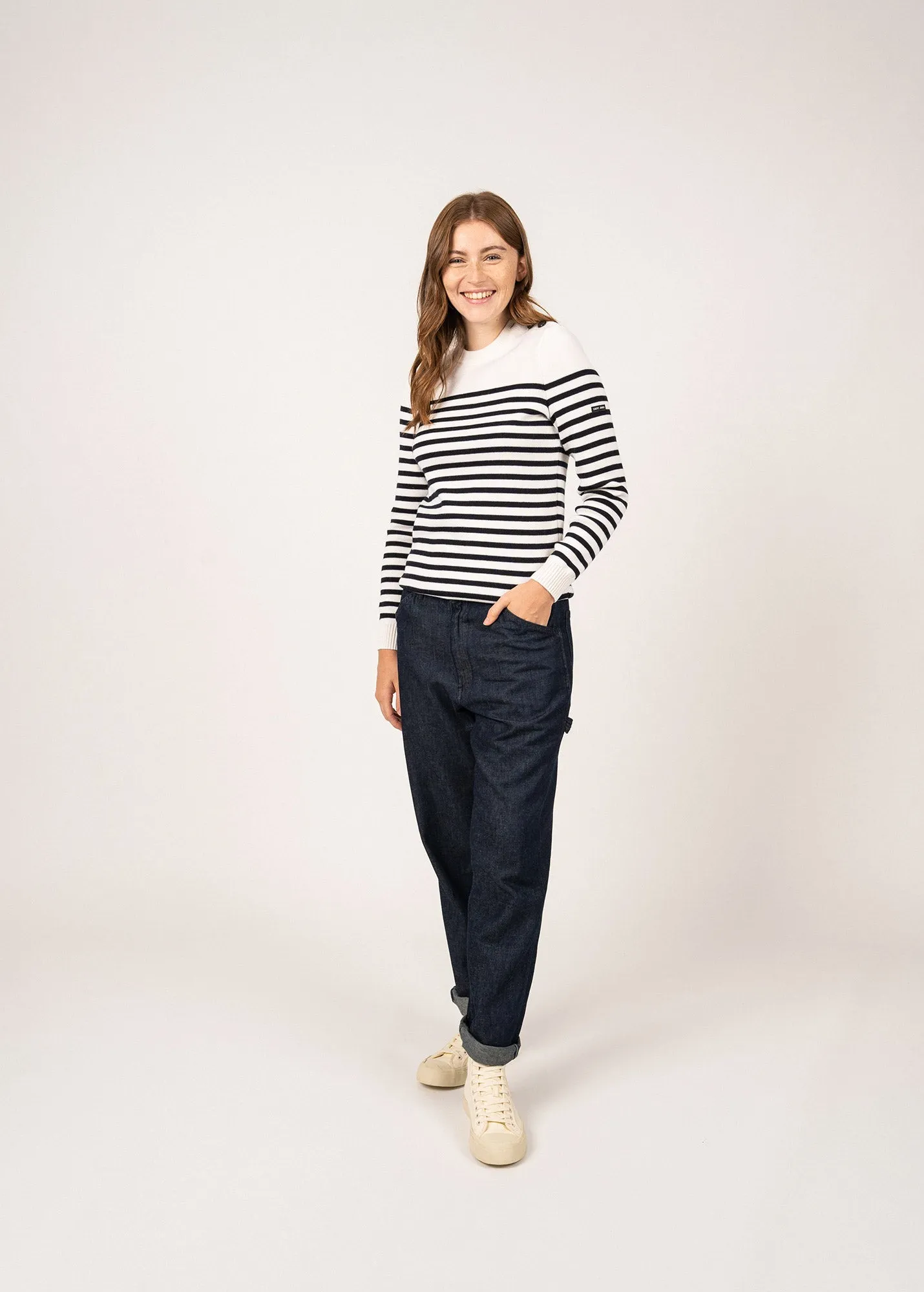 Pull marin ray Rochefort - en laine (ECUME/NAVY)