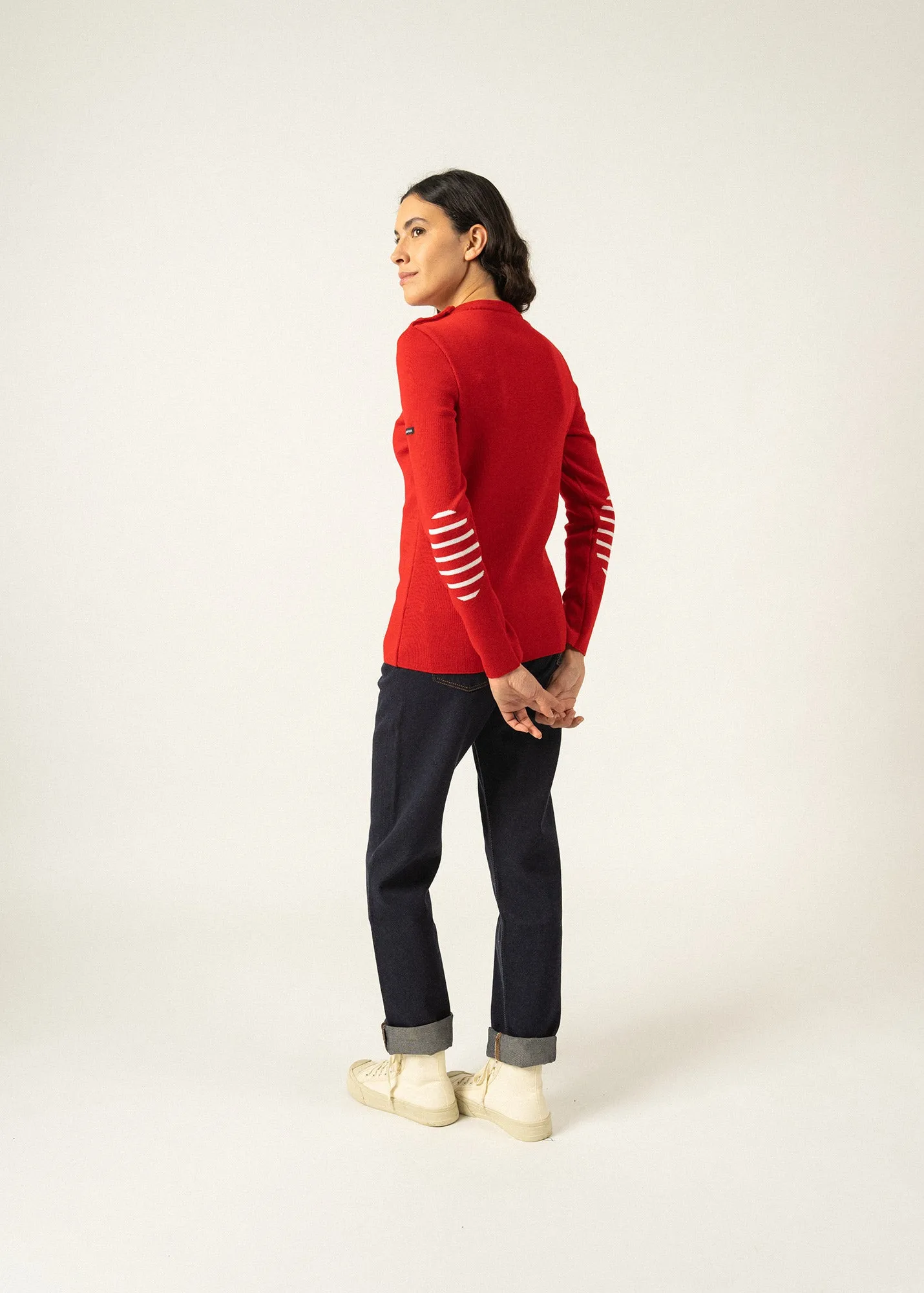 Pull marin uni Brganon - en laine (TULIPE)
