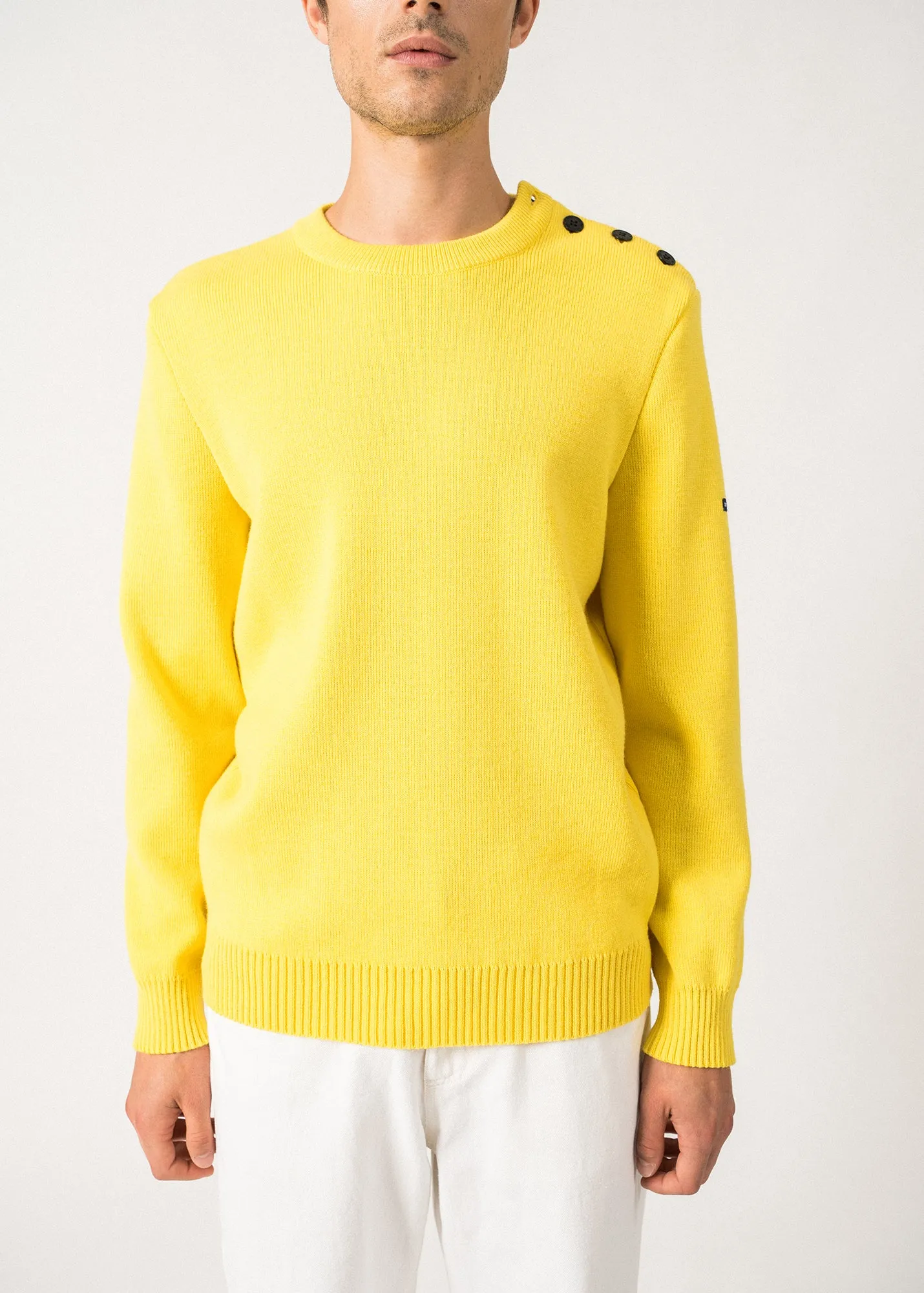 Pull marin uni Cancale - coupe confort (ACIDULE)