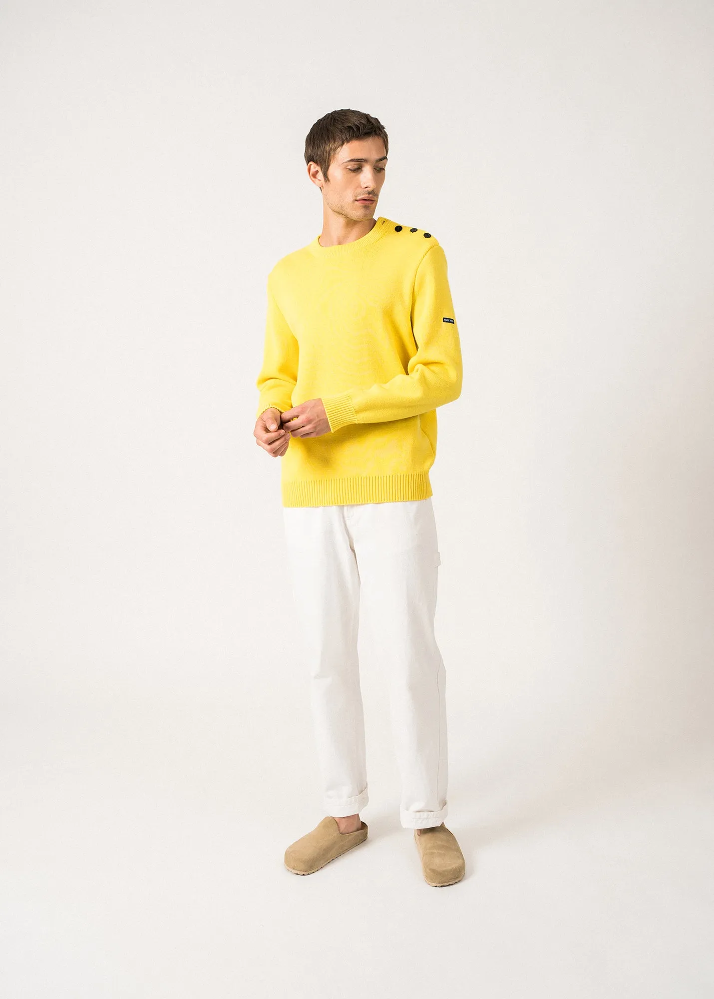 Pull marin uni Cancale - coupe confort (ACIDULE)