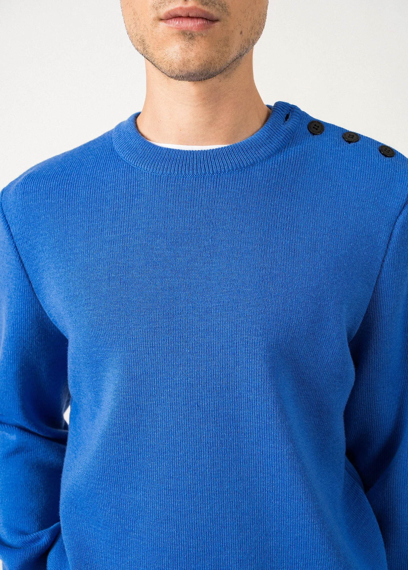 Pull marin uni Cancale - coupe confort (MER)