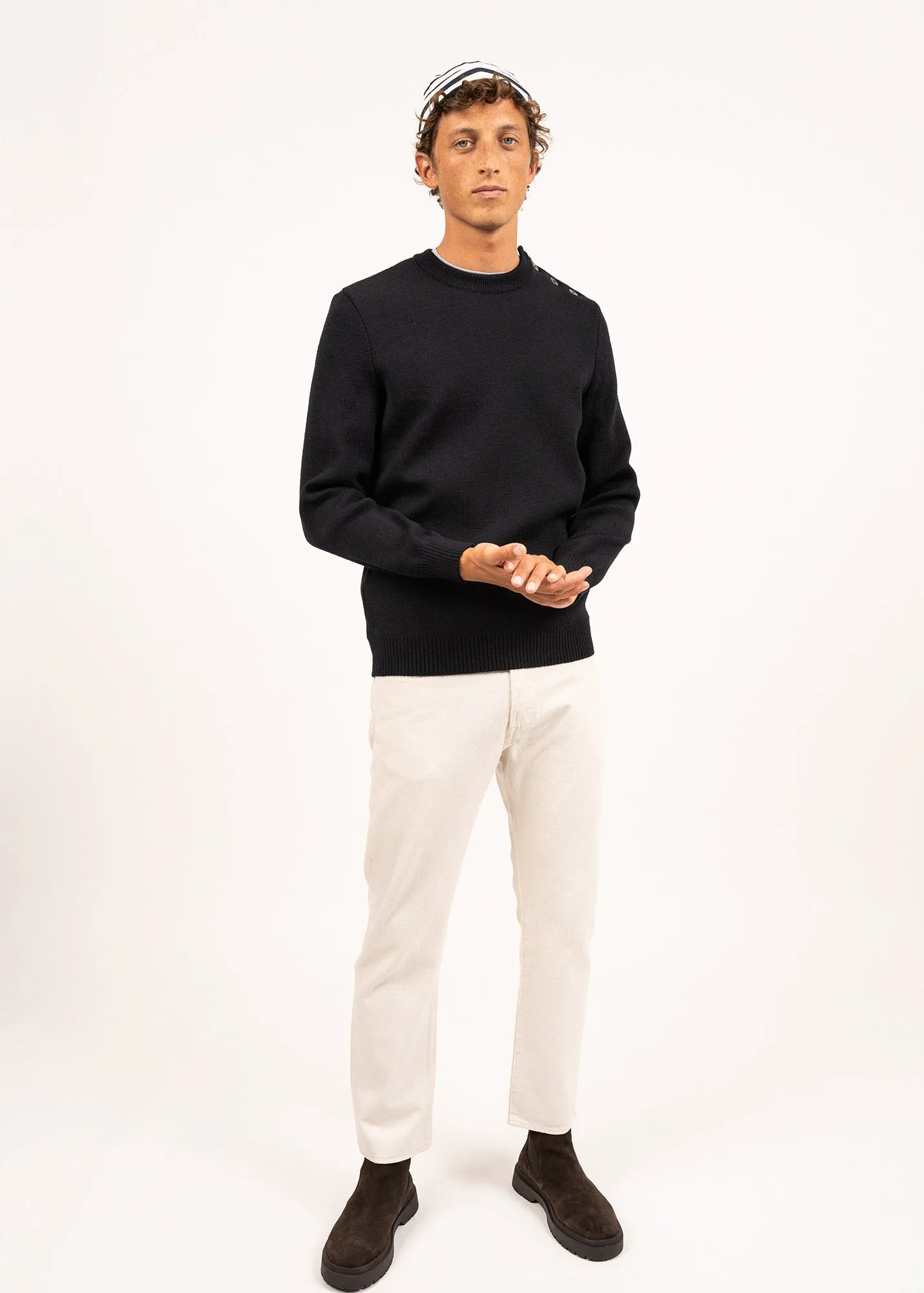 Pull marin uni Cancale - coupe confort (NAVY)