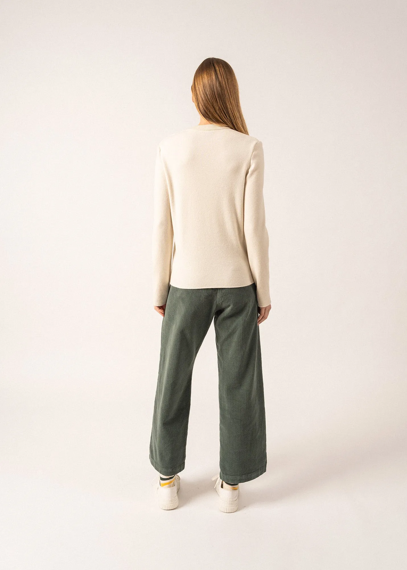 Pull marin uni Dax - en cachemire (ECUME)
