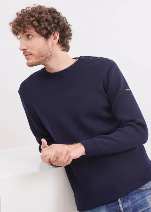 Pull marin uni Marinier - coupe confort (MARINE)