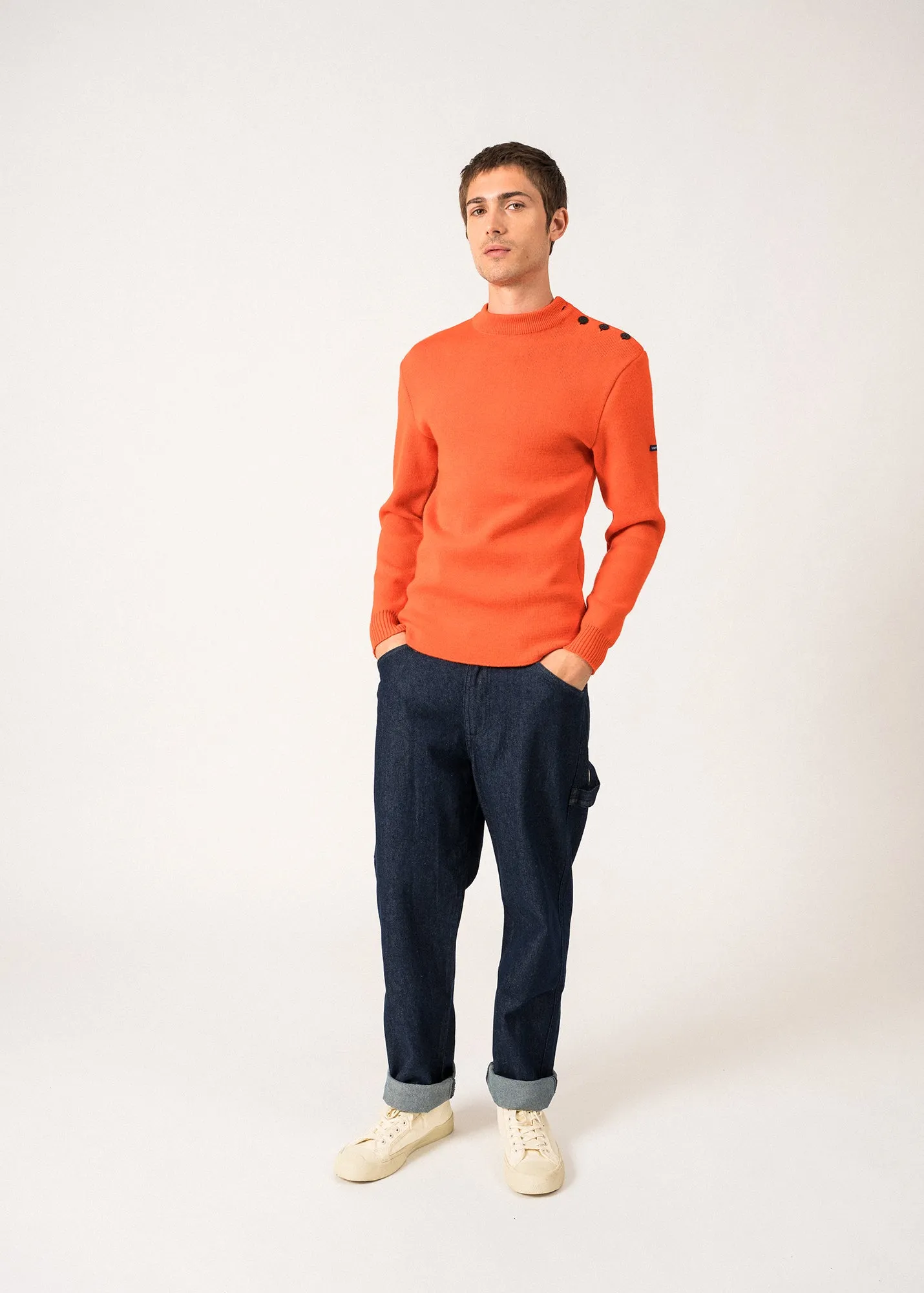 Pull marin uni Matelot - coupe ajuste (BASKET)