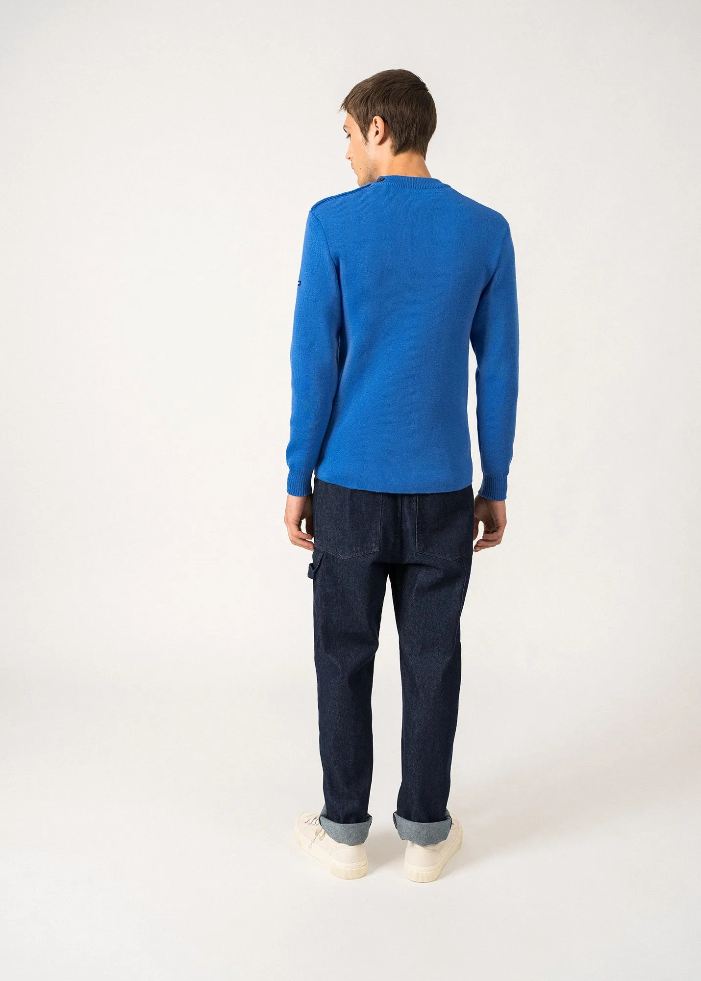 Pull marin uni Matelot - coupe ajuste (MER)