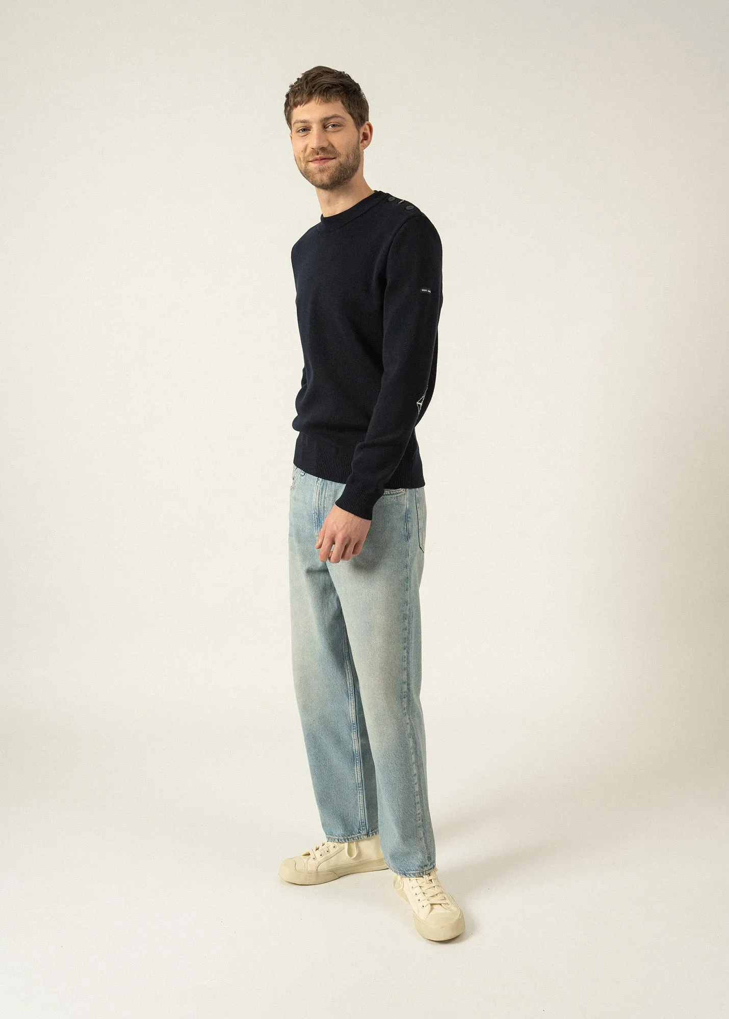 Pull Mondiovision Eiffel  coudires - SAINT JAMES x La Tour Eiffel (NAVY/ECUME)
