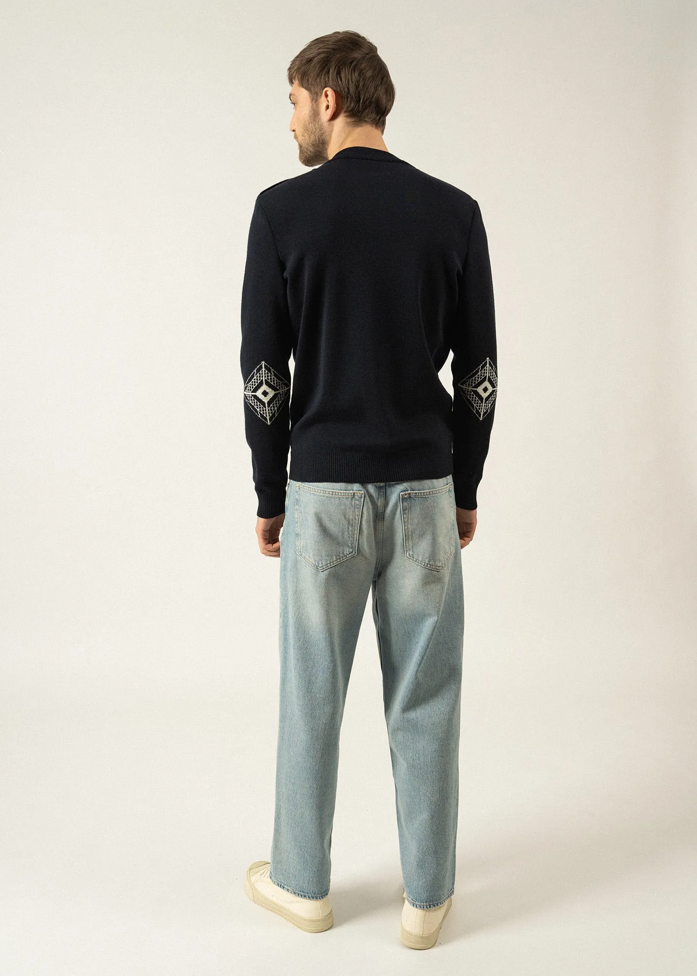Pull Mondiovision Eiffel  coudires - SAINT JAMES x La Tour Eiffel (NAVY/ECUME)
