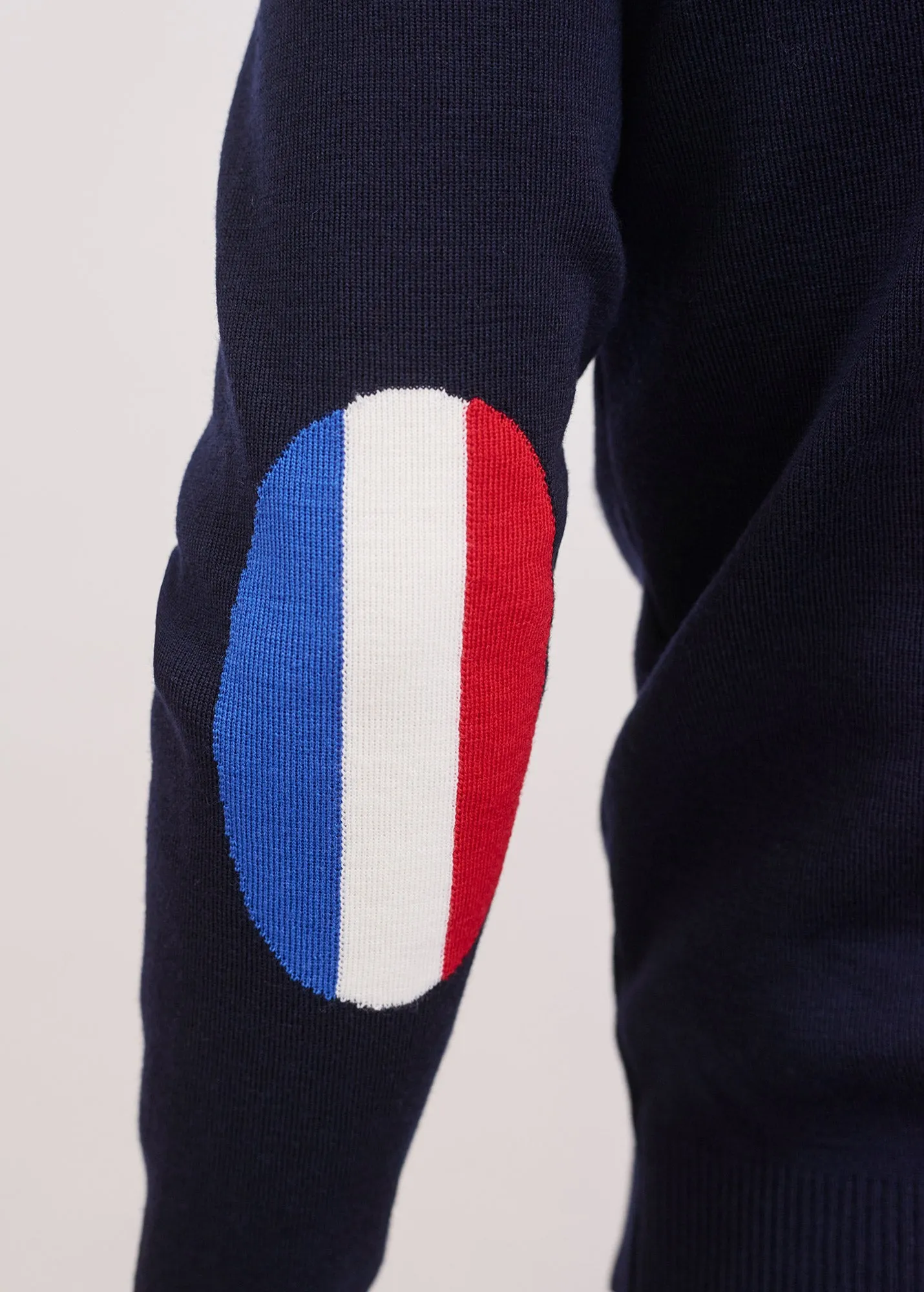 Pull Mondiovision France - en laine (NAVY/MULTICO)