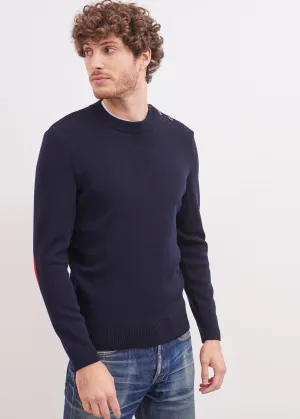 Pull Mondiovision France - en laine (NAVY/MULTICO)