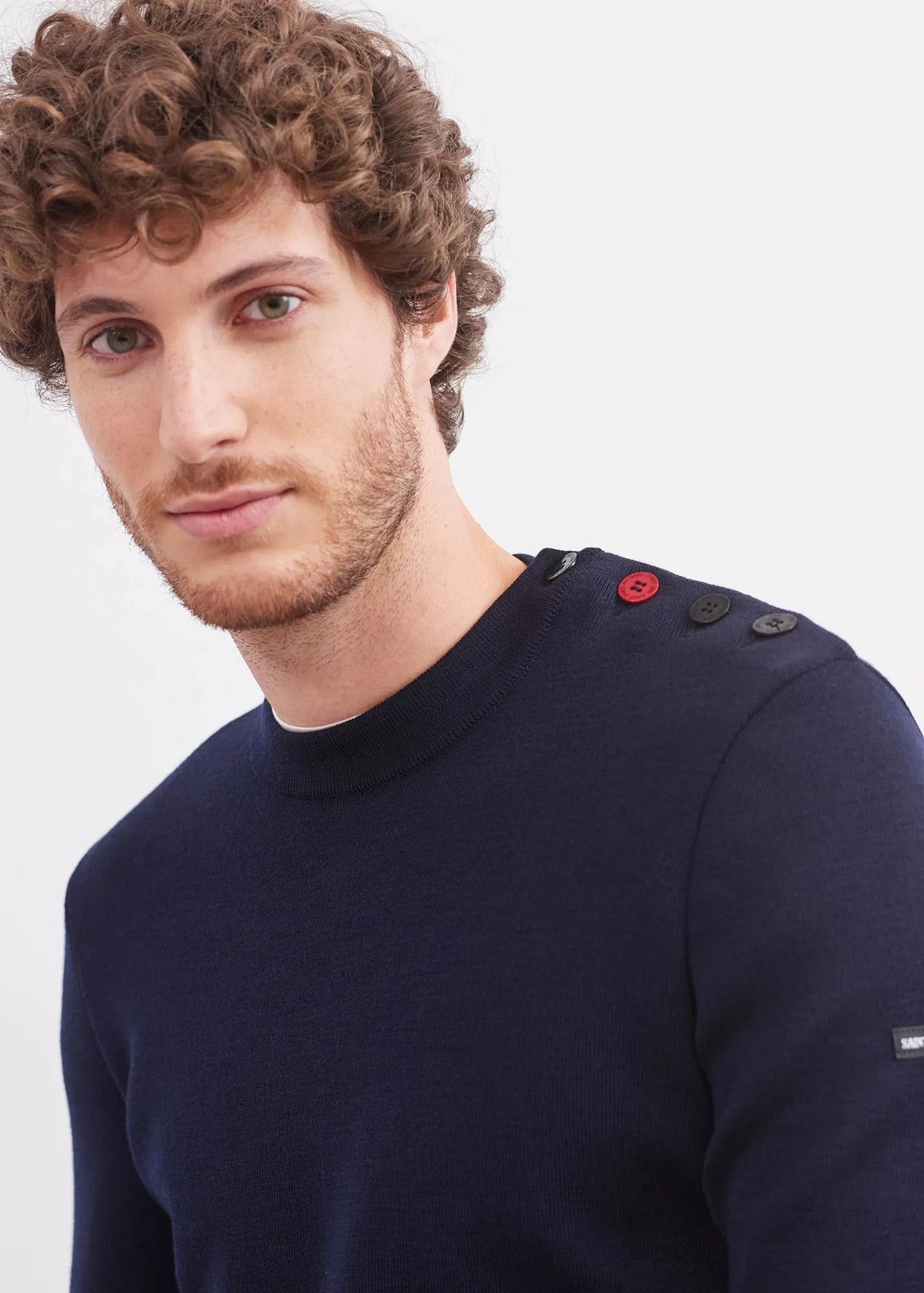 Pull Mondiovision France - en laine (NAVY/MULTICO)