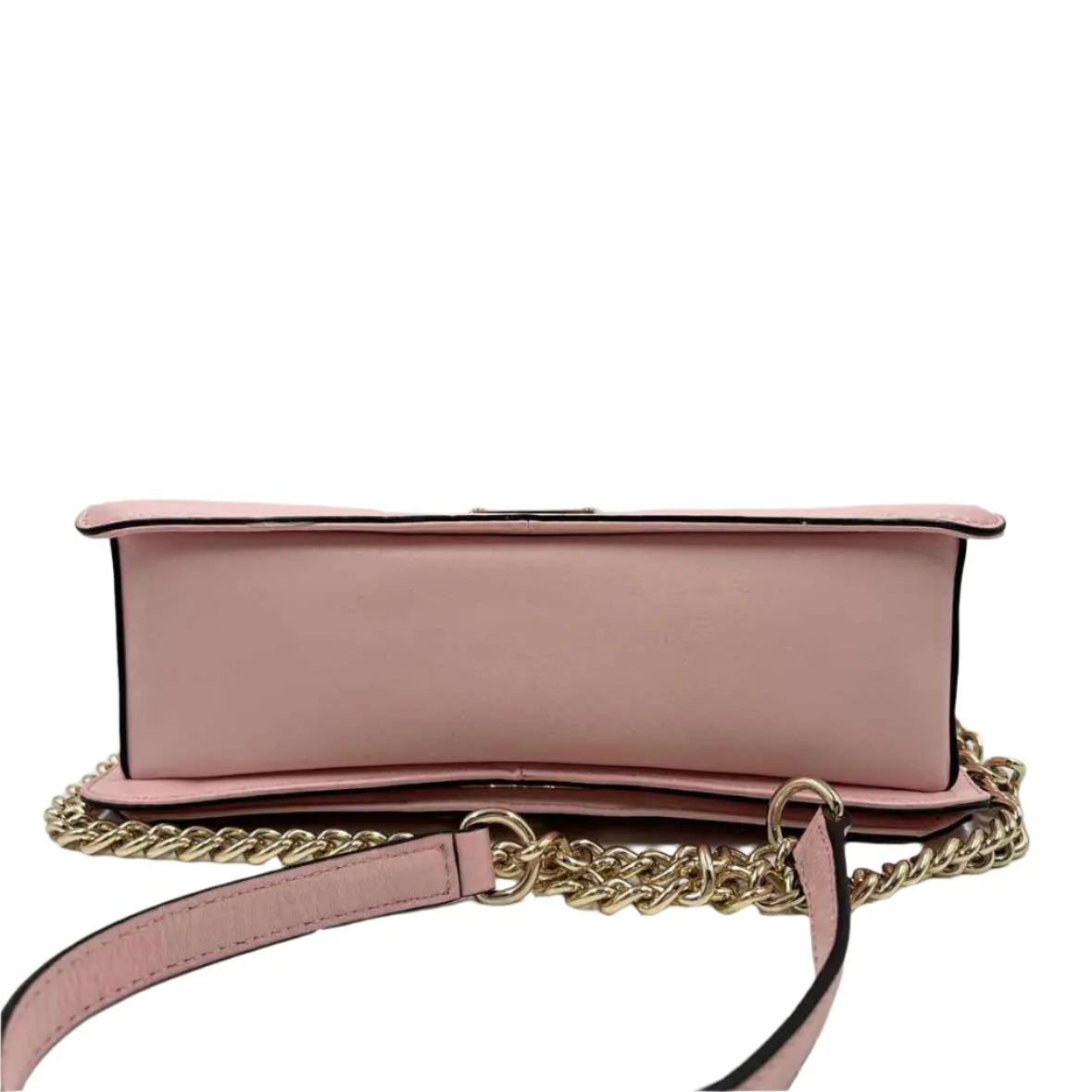 REBECCA MINKOFF Pink Quilted Leather LOVE Flap-Front Crossbody Purse