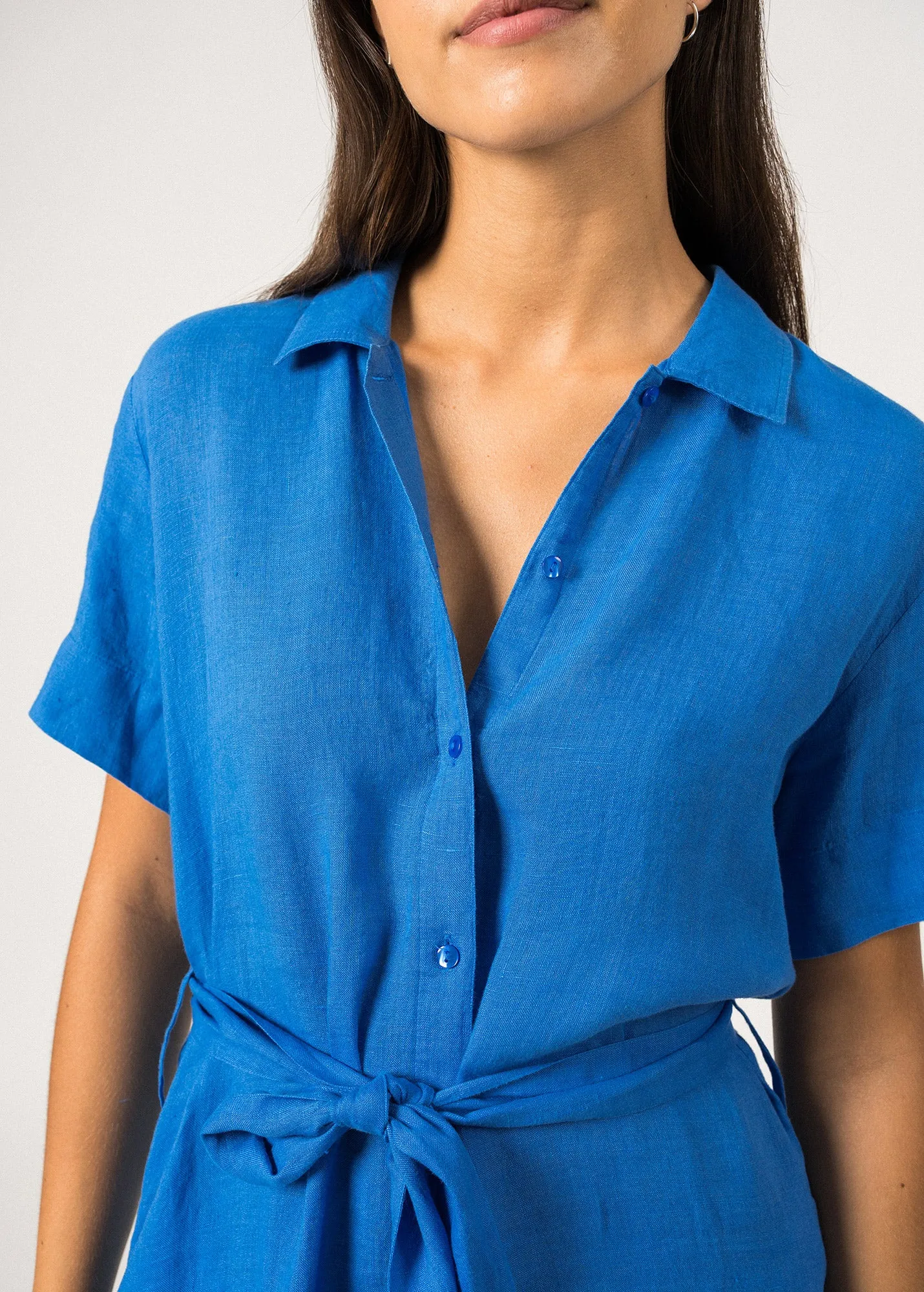 Robe chemise Christina - en lin (MER)