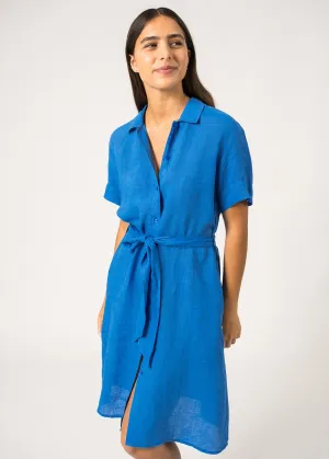 Robe chemise Christina - en lin (MER)