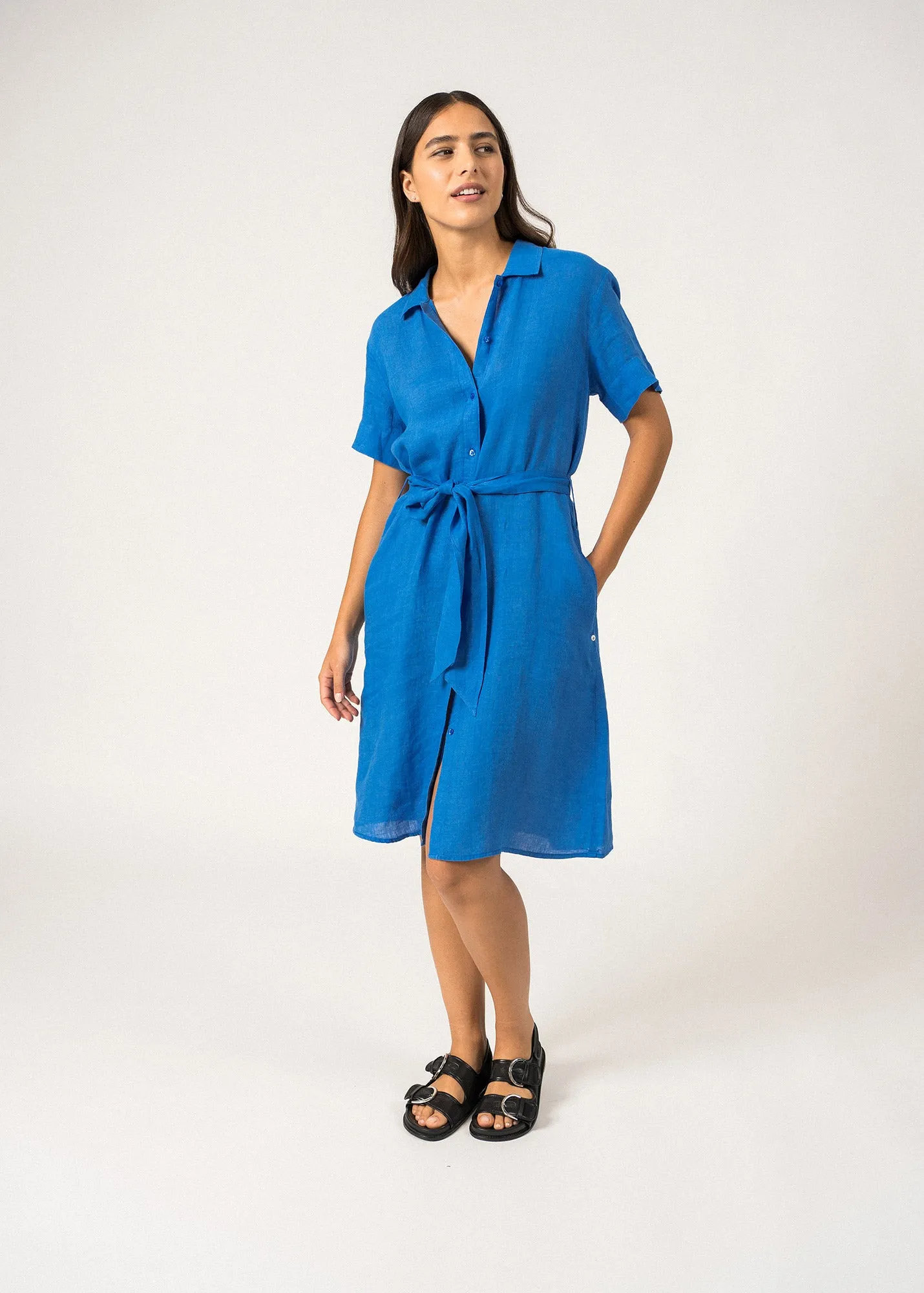 Robe chemise Christina - en lin (MER)