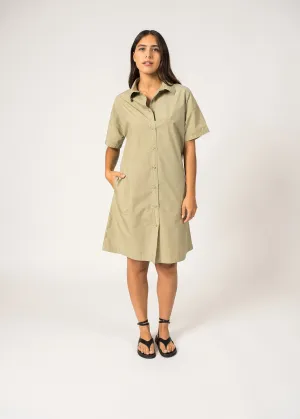 Robe chemise Coralie - en toile (AMANDIER)